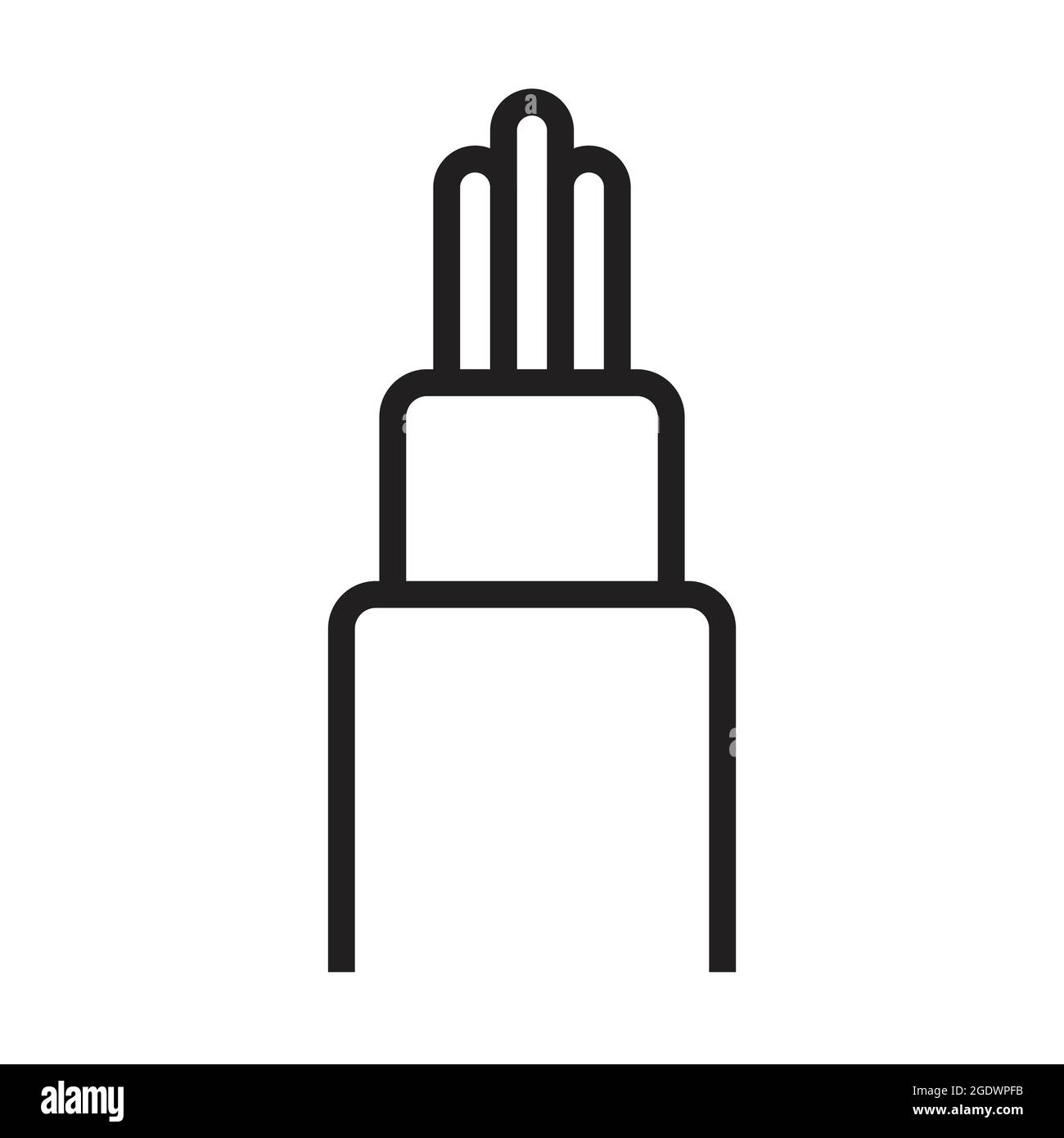 vettore icona cavo in fibra ottica per il design grafico, logo, sito web, social media, app mobile, Illustrazione dell'interfaccia utente Illustrazione Vettoriale