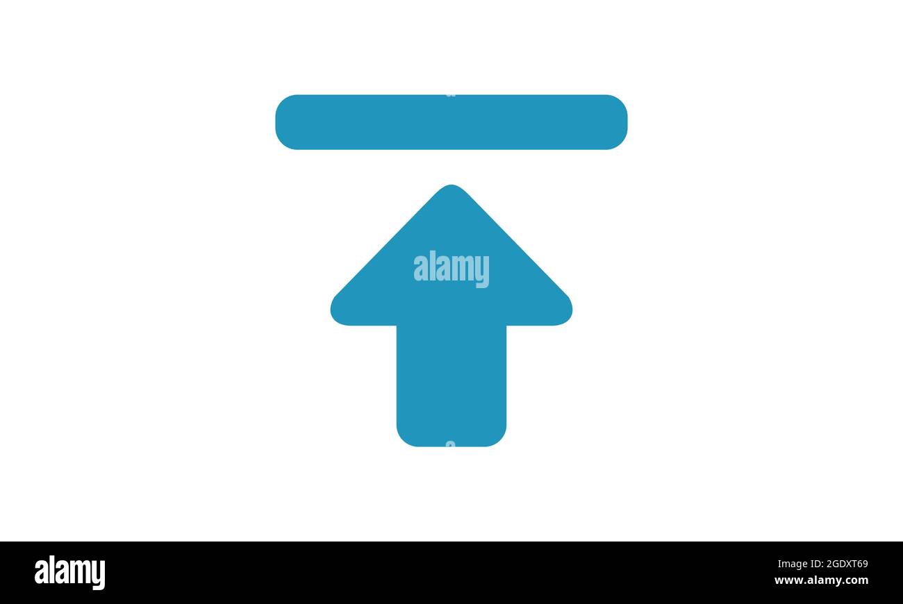 Icona freccia di caricamento. Icona di caricamento dei file. Illustrazione vettoriale isolata Illustrazione Vettoriale