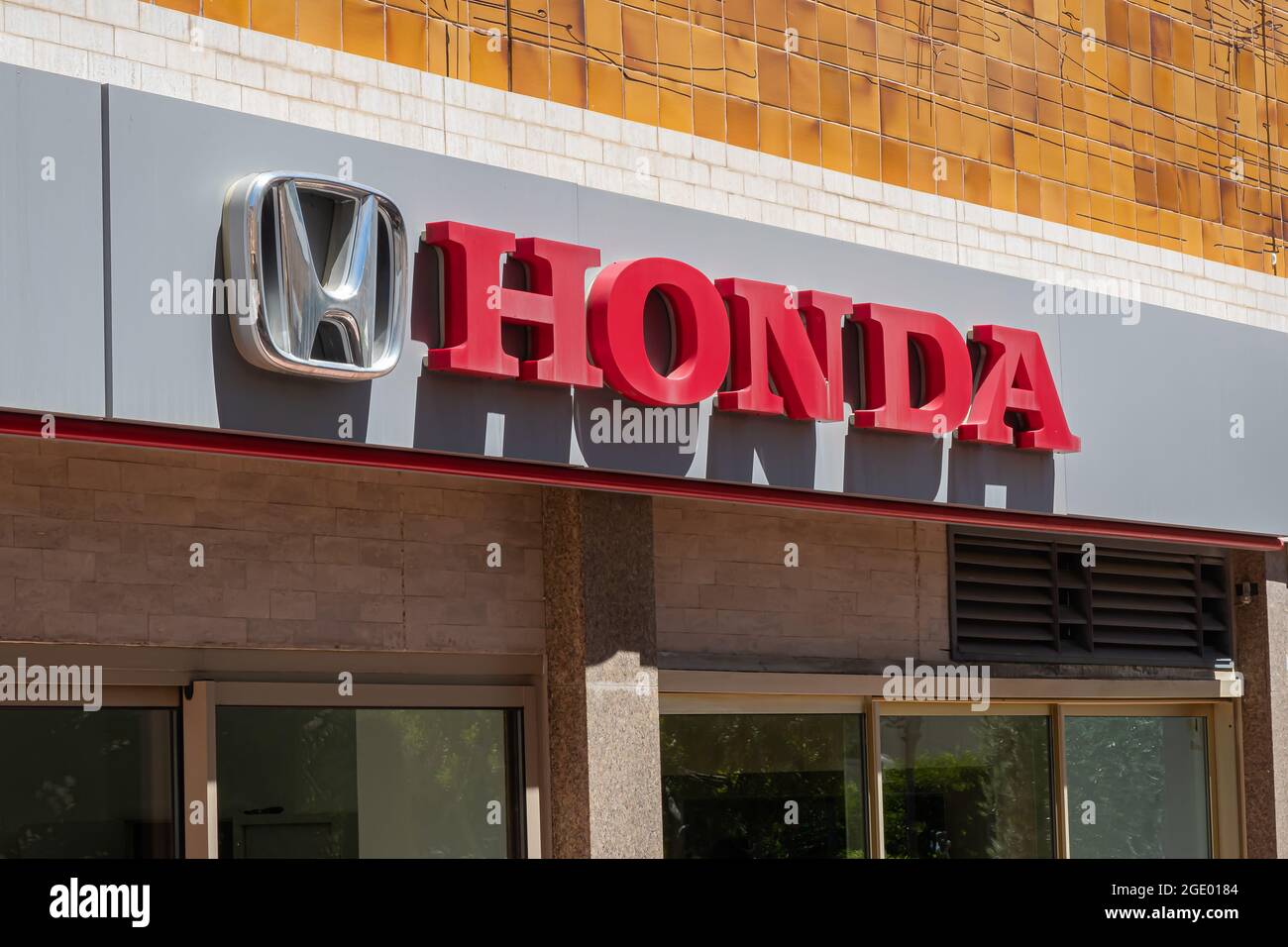 Monte Carlo, Monaco - 4 luglio 2020: Un rivenditore della casa automobilistica giapponese Honda Foto Stock