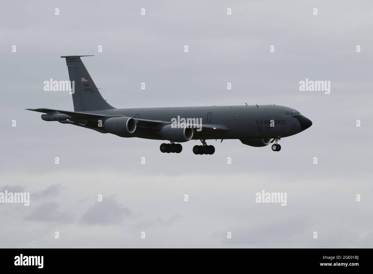 60-0033, un Boeing KC-135R Stratotanker operato dall'Aeronautica militare degli Stati Uniti (92nd & 141st Air Refeling Wings), all'Aeroporto Internazionale di Prestwick. Foto Stock