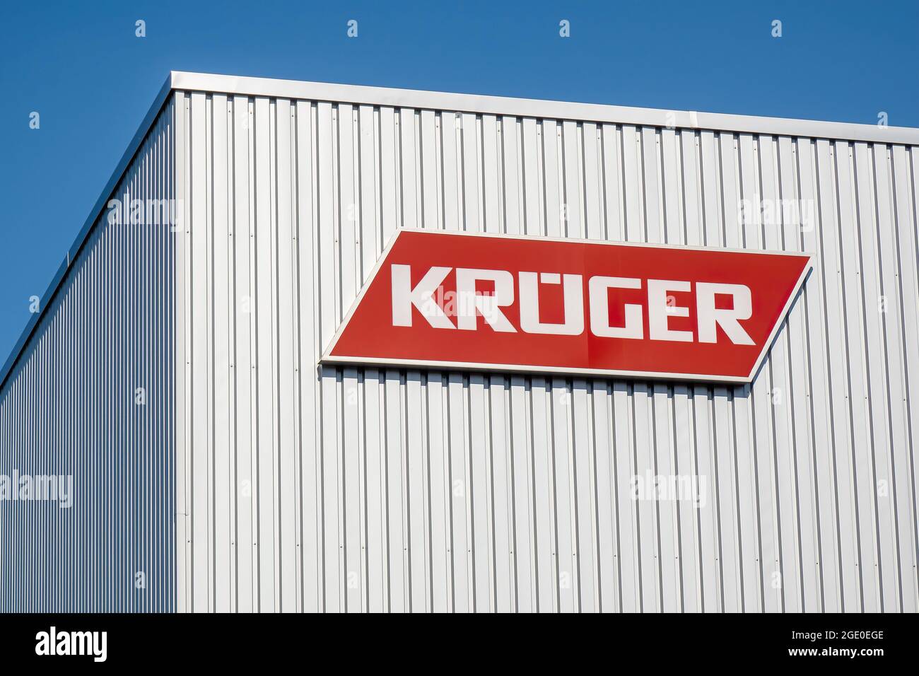 DIELSDORF, SVIZZERA - 27 APRILE 2020: Kruger è un'azienda specializzata in condizionatori d'aria, nonché per deumidificare, riscaldare, raffreddare e rinnovare Foto Stock