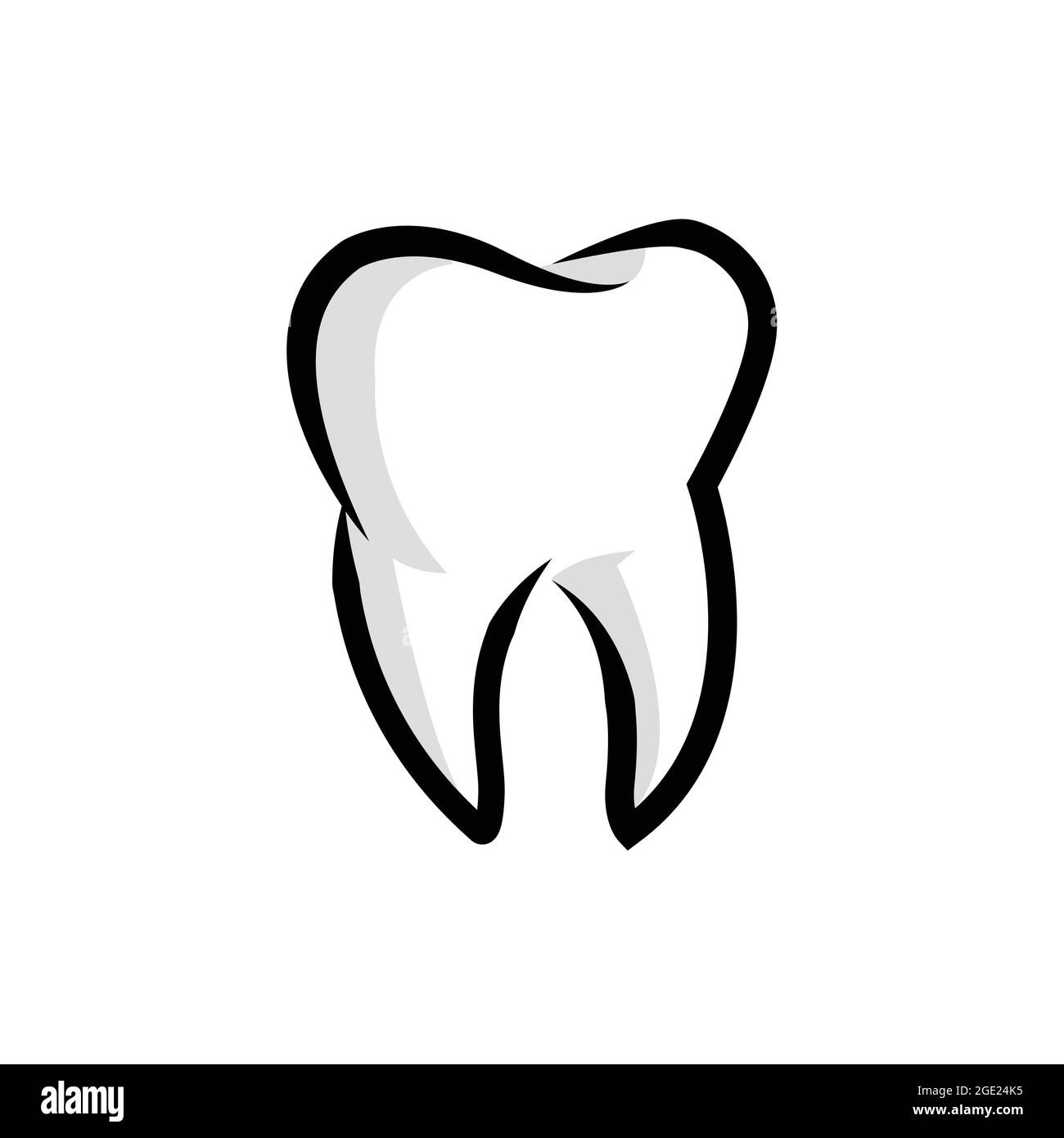 Vettore dentario dei denti premolari su bianco. Igiene e salute dentale. Icona denti isolata. Illustrazione Vettoriale