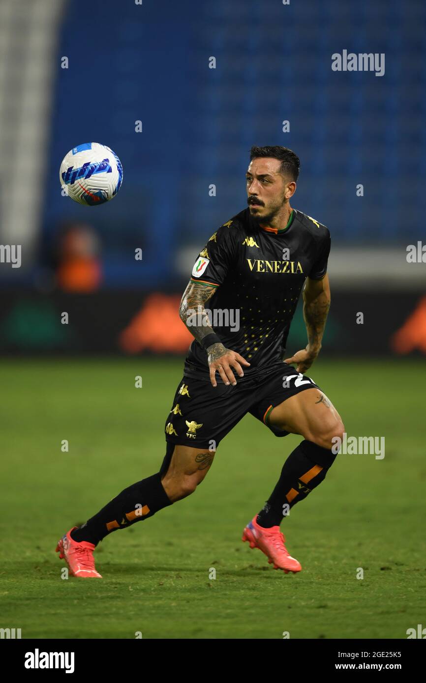 Francesco di Mariano (Venezia) durante la Tim Cup Italiana tra Venezia 9-8 Frosinone allo Stadio Paolo Mazza il 15 agosto 2021 a Ferrara. Credit: Maurizio Borsari/AFLO/Alamy Live News Foto Stock