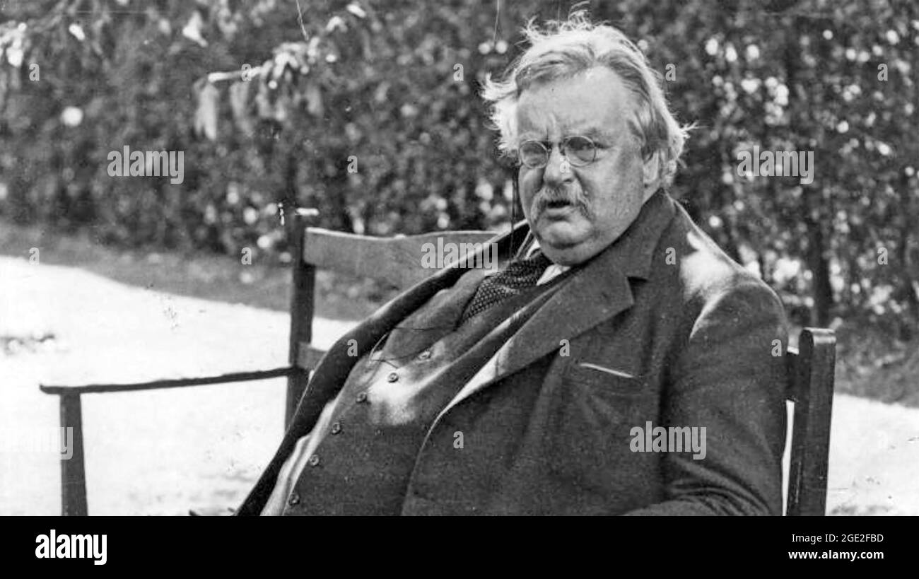 G. K. CHESTERTON (1874-1936) autore inglese, teologo e critico d'arte Foto Stock