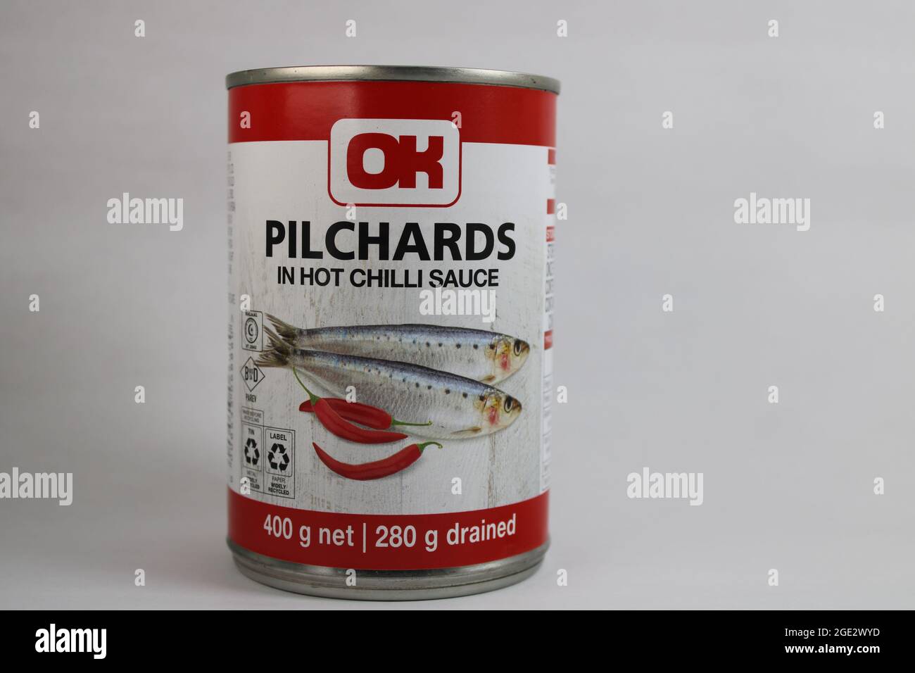 OK marca pilchards stagno Foto Stock