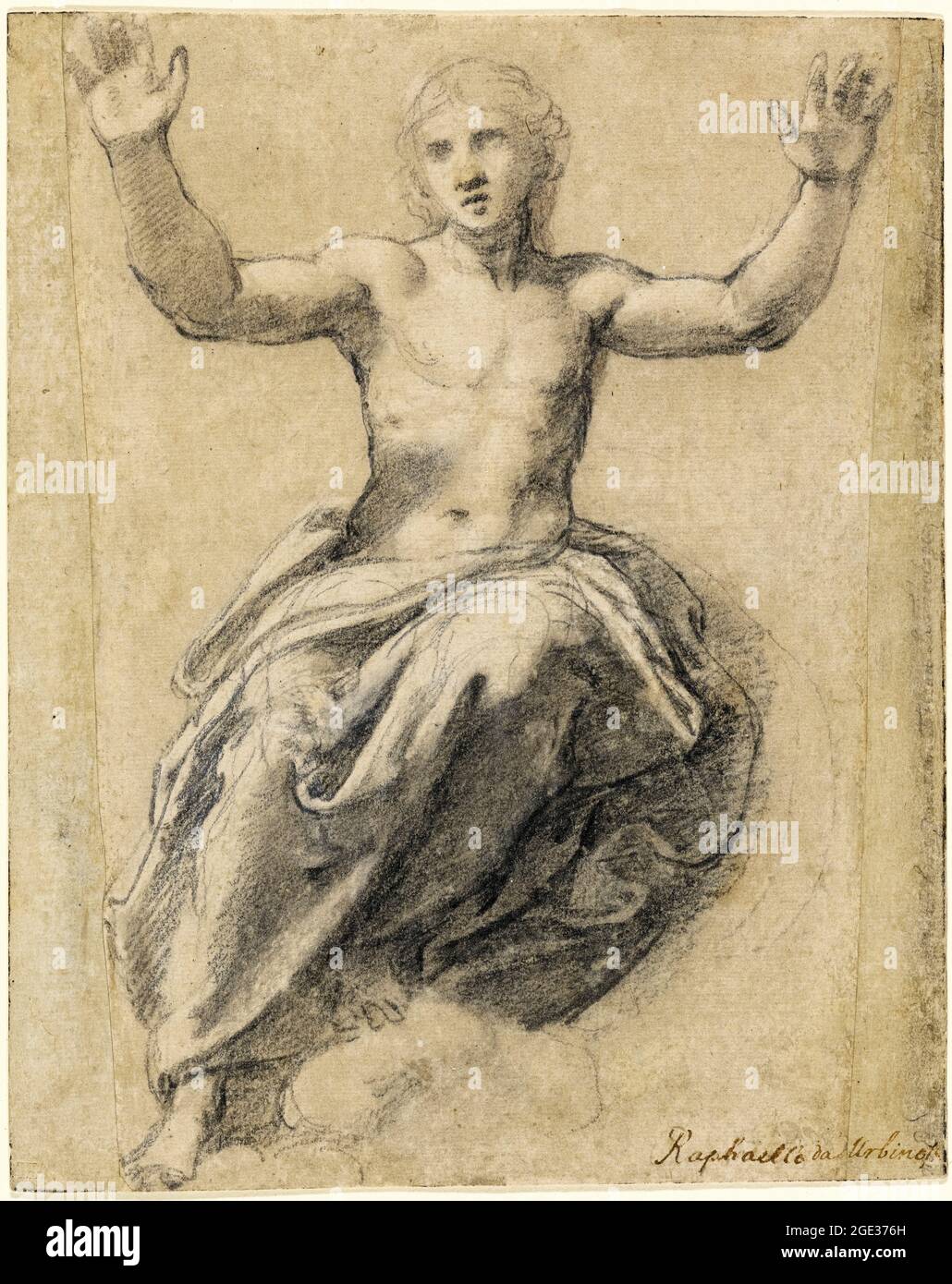 Raffaello, Cristo in Gloria, disegno, 1519-1520 Foto Stock
