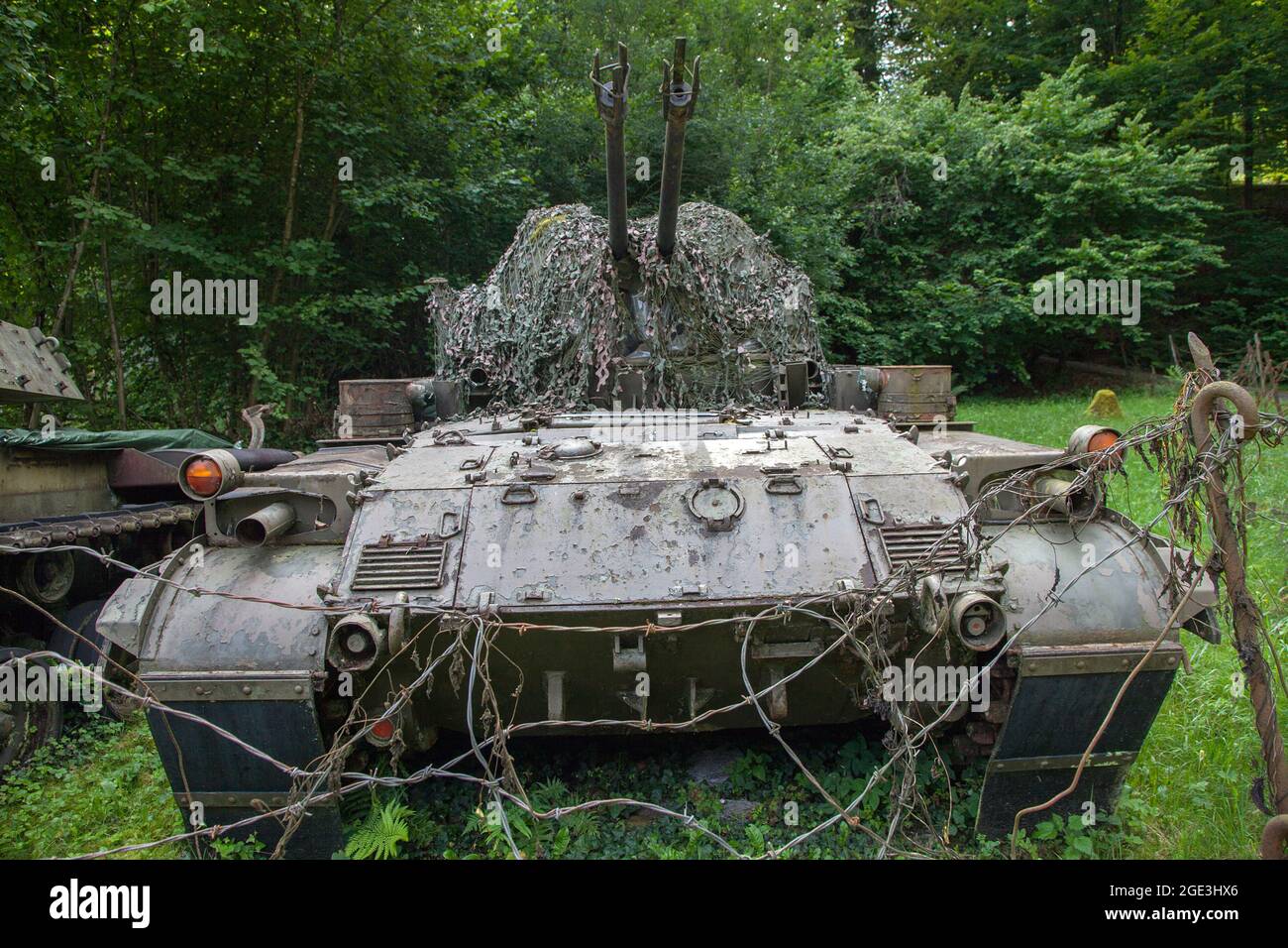 Serbatoio antiaereo M 42 A1 'duster', US Army, WW2, Siegfried Line, Pirmasens, Renania-Palatina, Germania Foto Stock