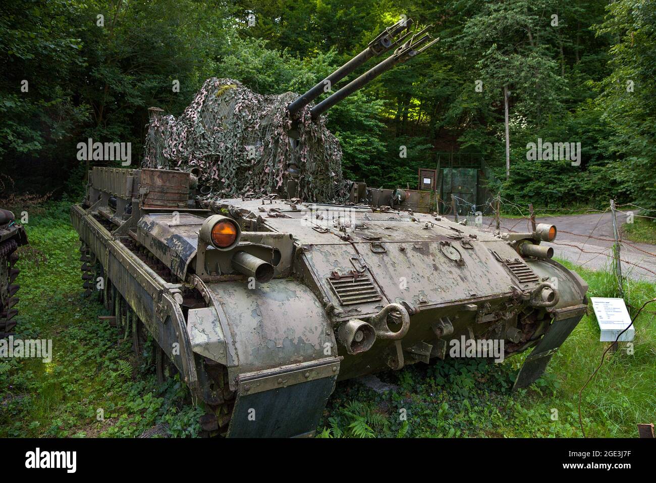 Serbatoio antiaereo M 42 A1 'duster', US Army, WW2, Siegfried Line, Pirmasens, Renania-Palatina, Germania Foto Stock