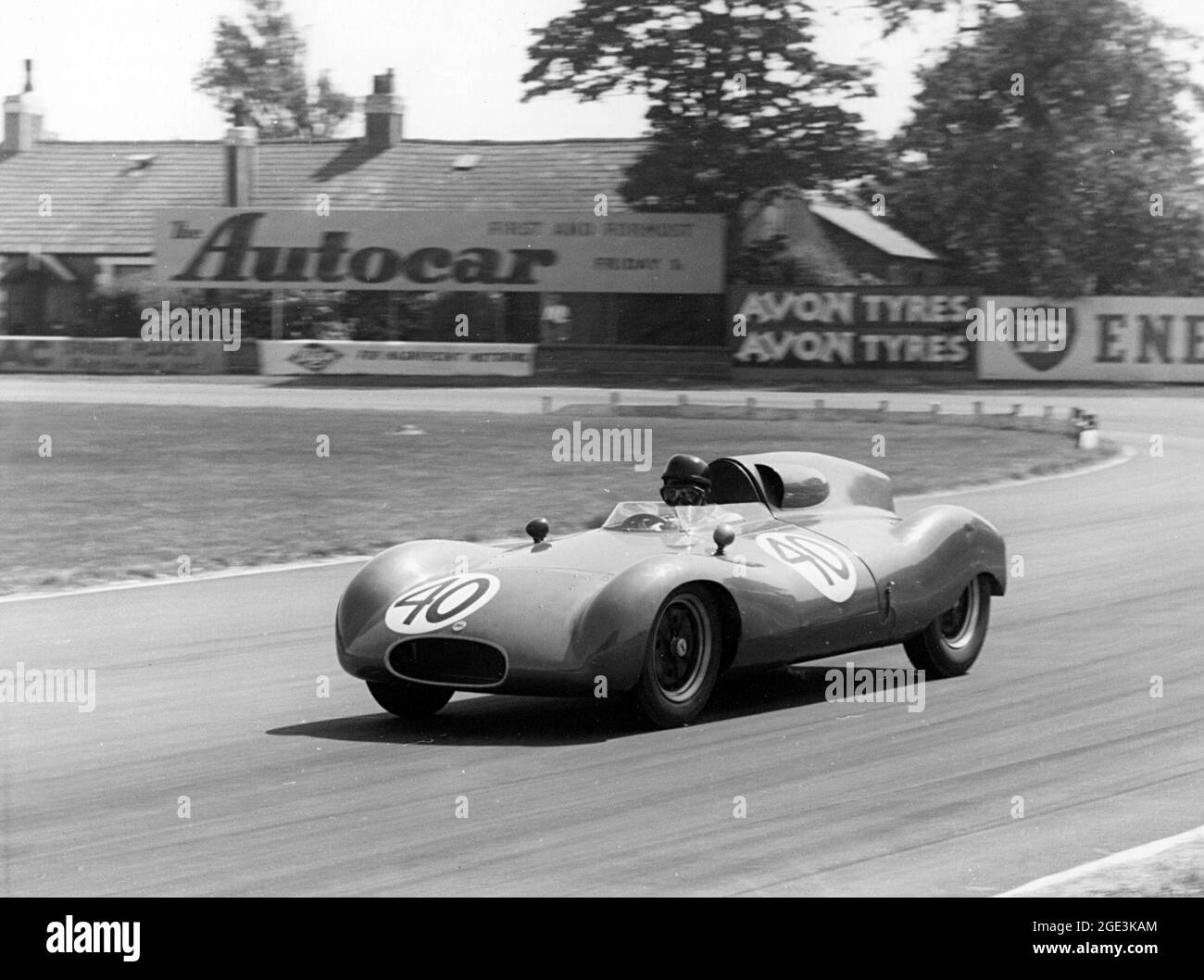 Cooper-Bristol, riunione del GP di Gran Bretagna di Jack Brabham 16 luglio 1955 Foto Stock