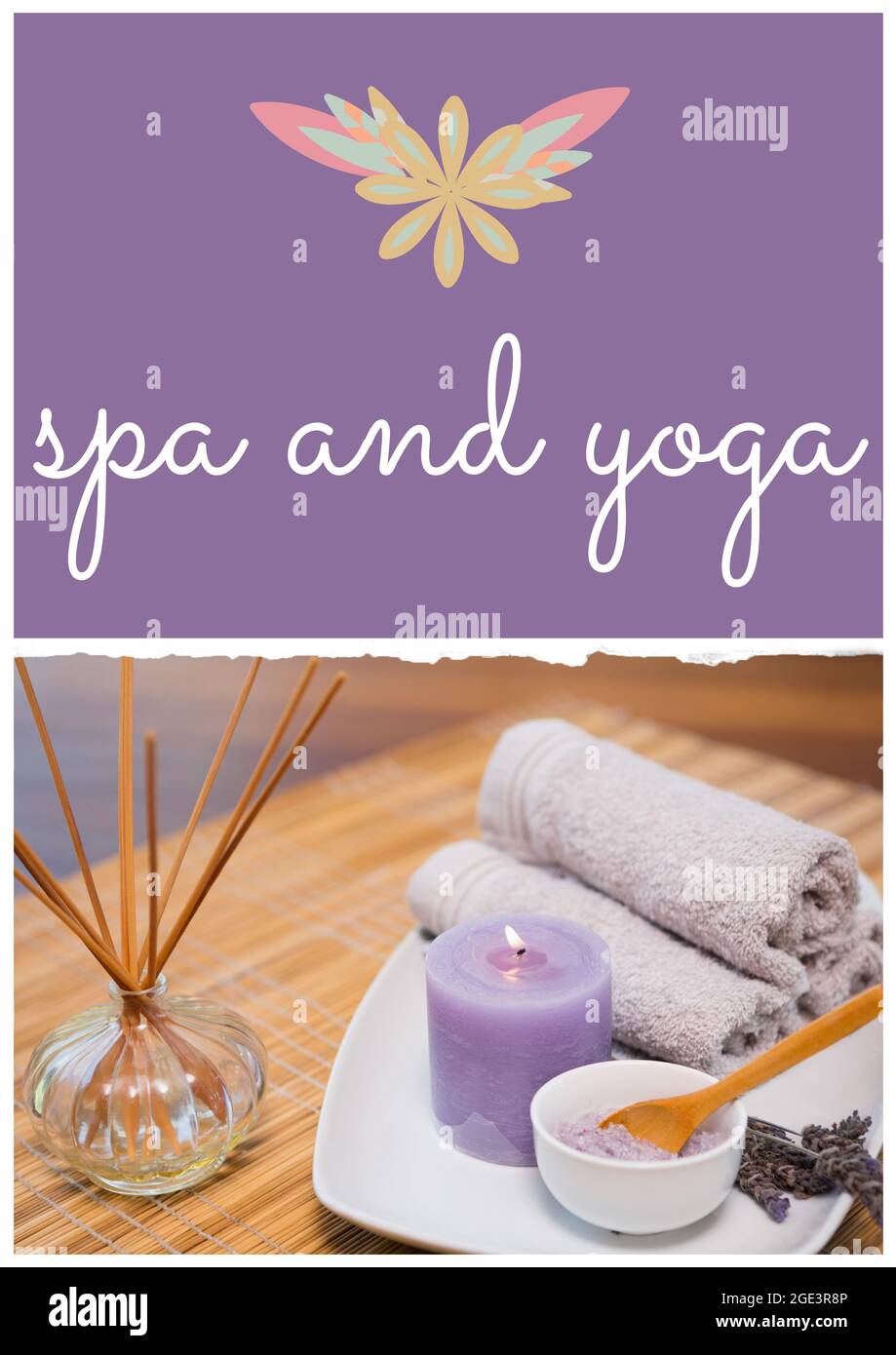 Composizione del testo del trattamento di salute e bellezza sulle attrezzature termali Foto Stock