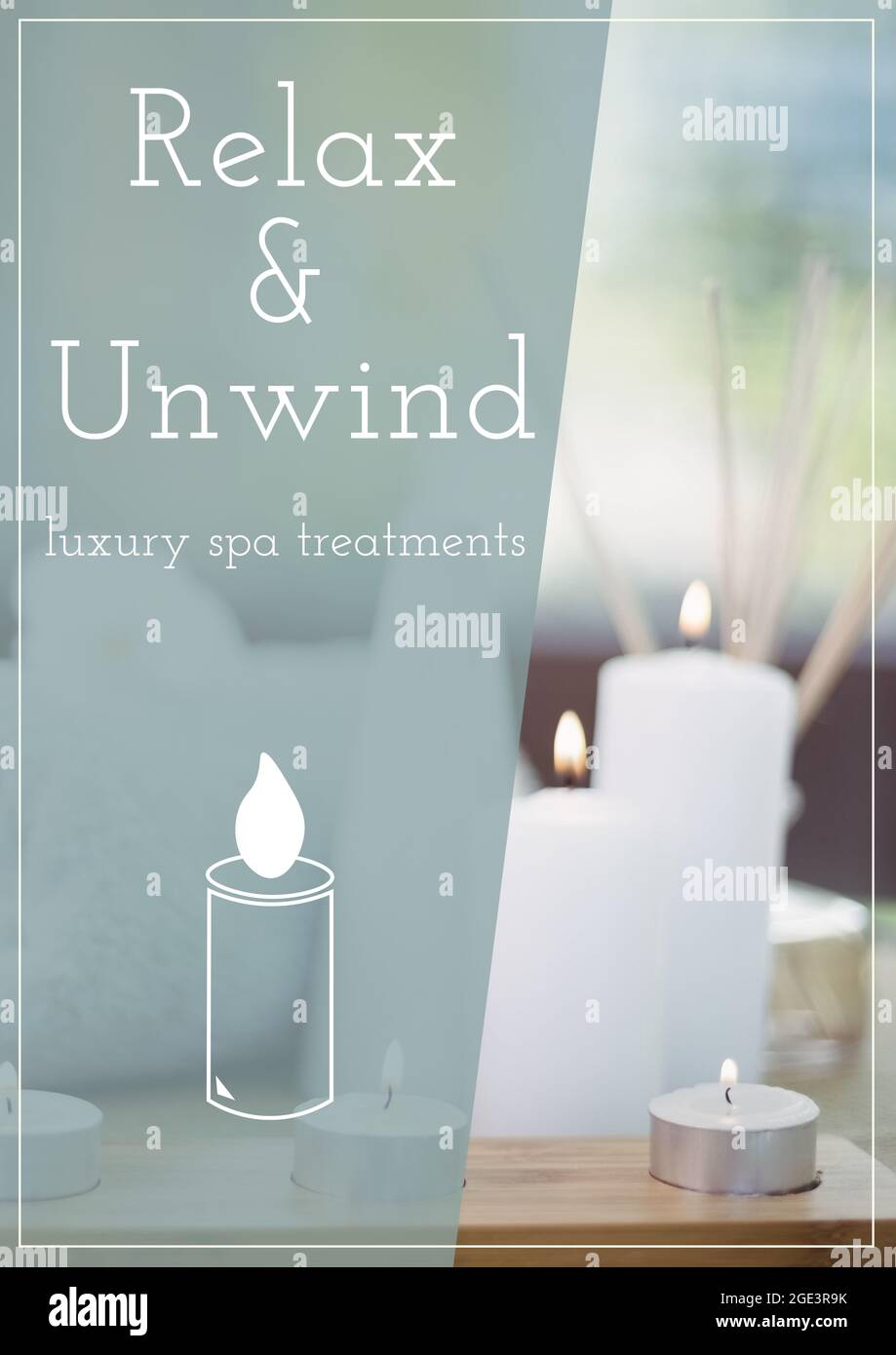 Composizione del testo del trattamento di salute e bellezza sulle attrezzature termali Foto Stock