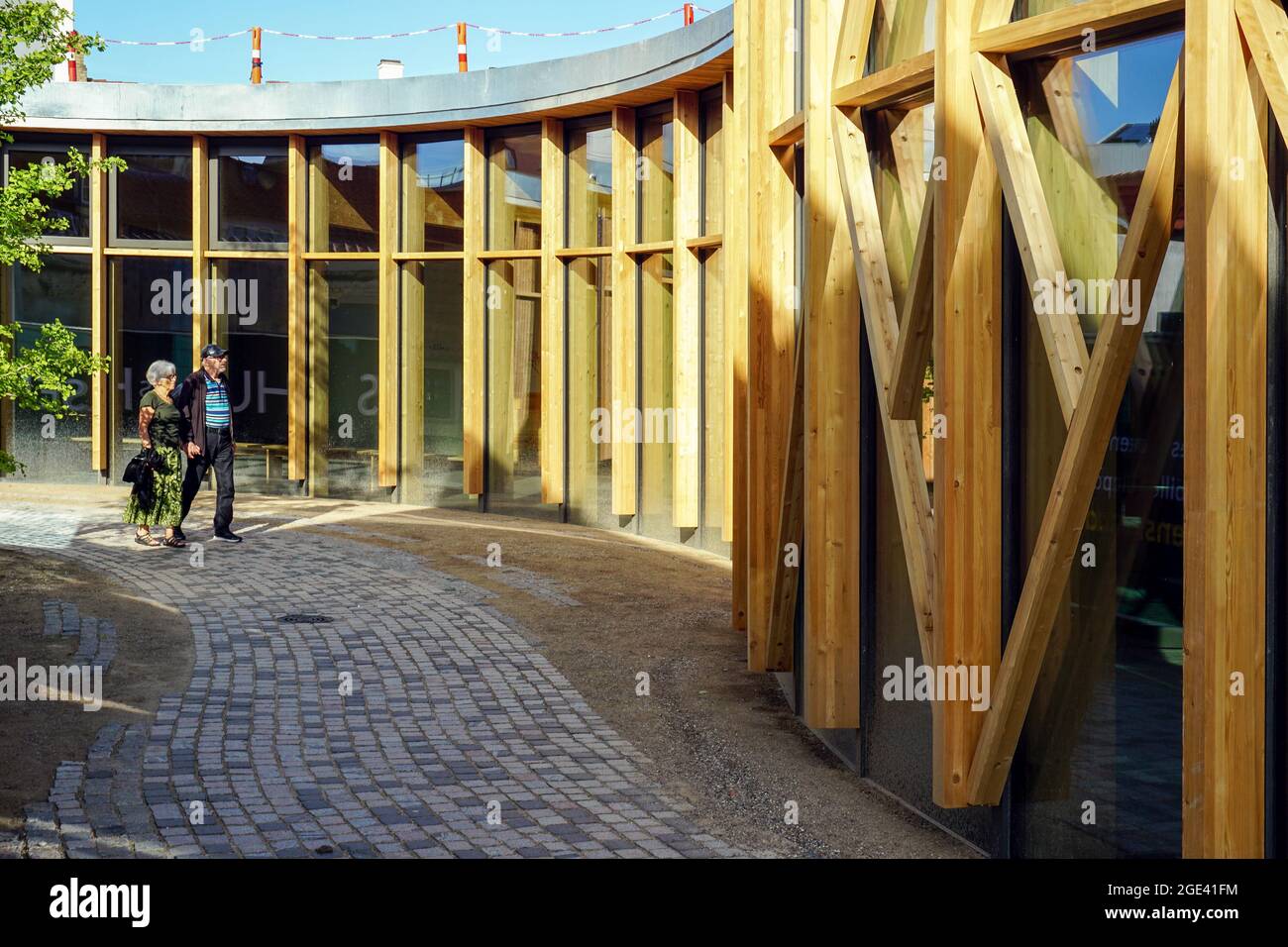 Il nuovo Museo Hans Christian Andersen di Odense, progettato dall'architetto giapponese Kengo Kuma Foto Stock