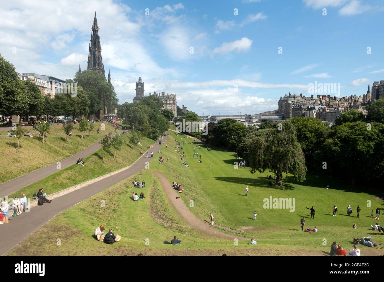 Princes Gardens, Edimburgo Foto Stock