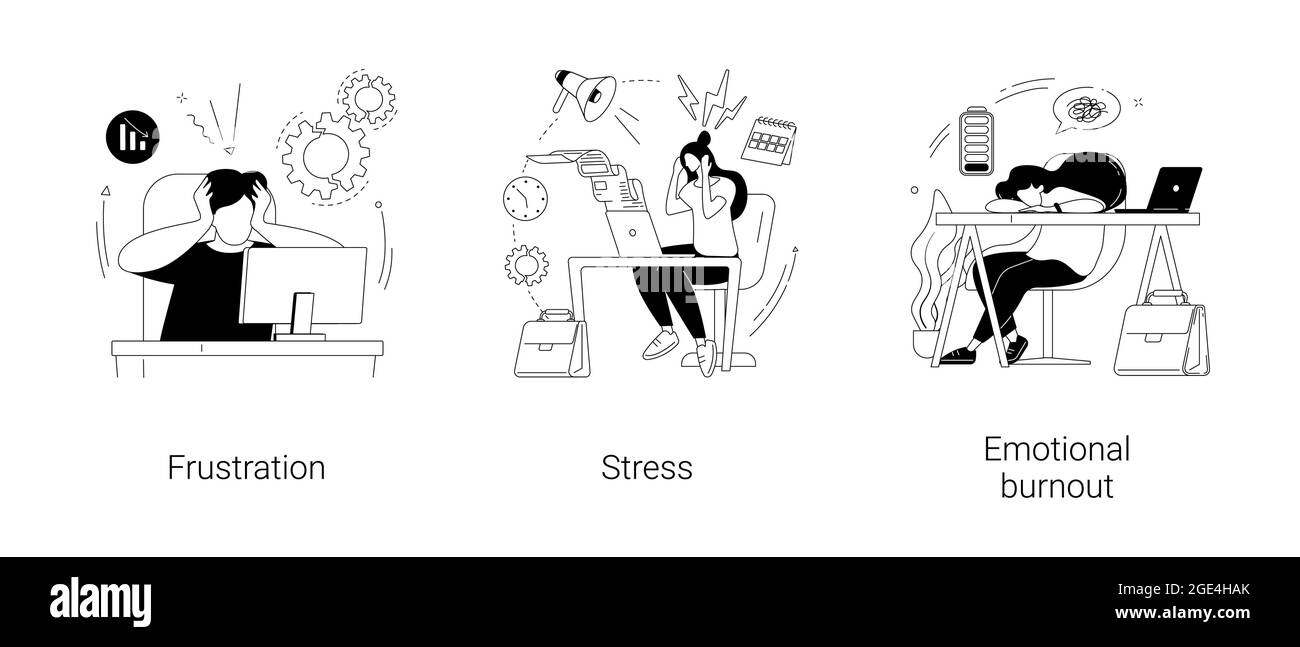 Disturbi mentali concetto astratto illustrazioni vettoriali. Illustrazione Vettoriale