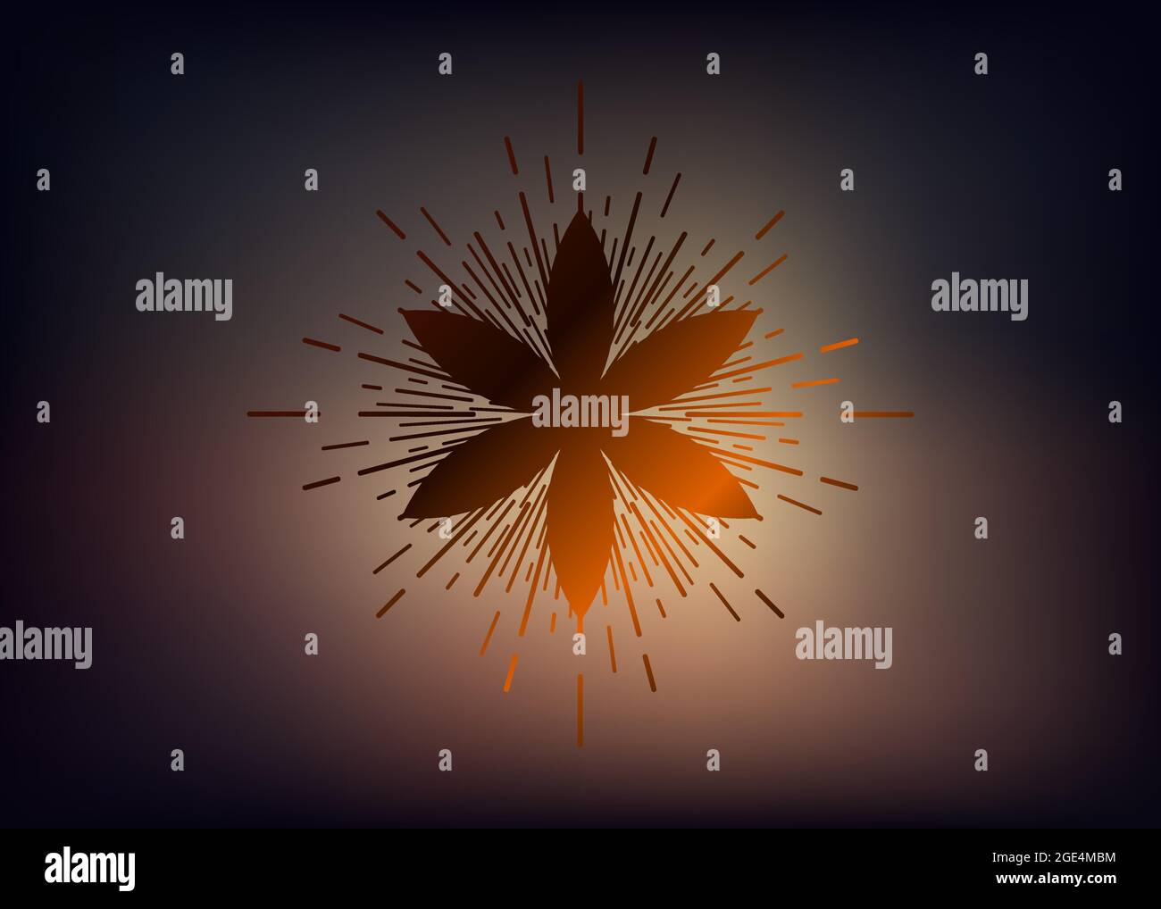 Seme di vita simbolo geometria Sacra. Icona del tatuaggio con logo stile boho. mistico e geometrico loto di alchimia esoterico Fiore della vita con raggi di luce. Vettore Illustrazione Vettoriale