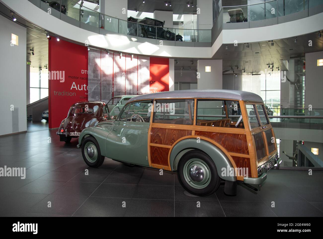 Auto Union-DKW con un motore a due tempi di Audi Museum Mobile, Ingolstadt Germania Foto Stock