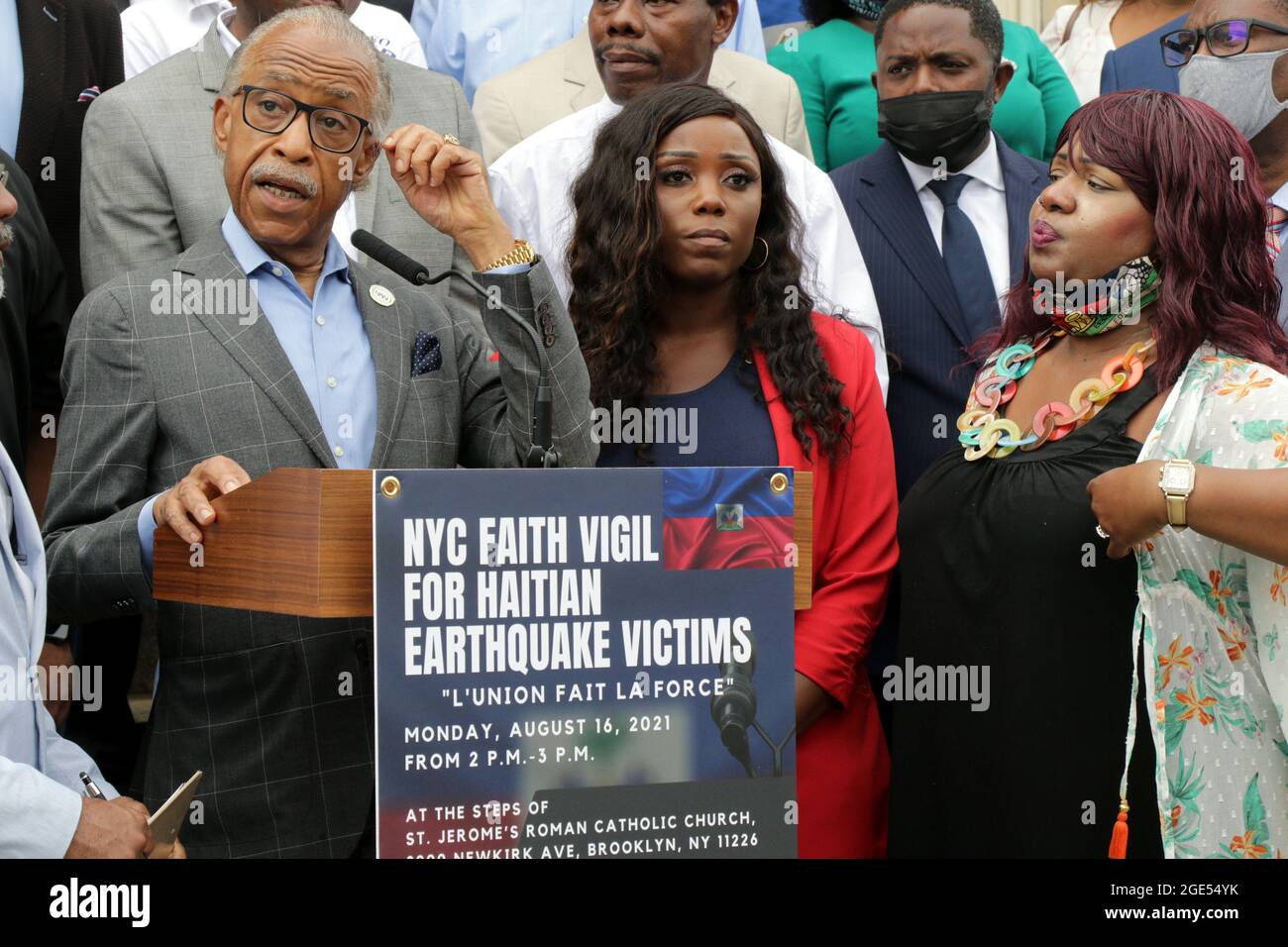 Faith Virgil per le vittime del terremoto haitiano, New York, NY USA Foto Stock