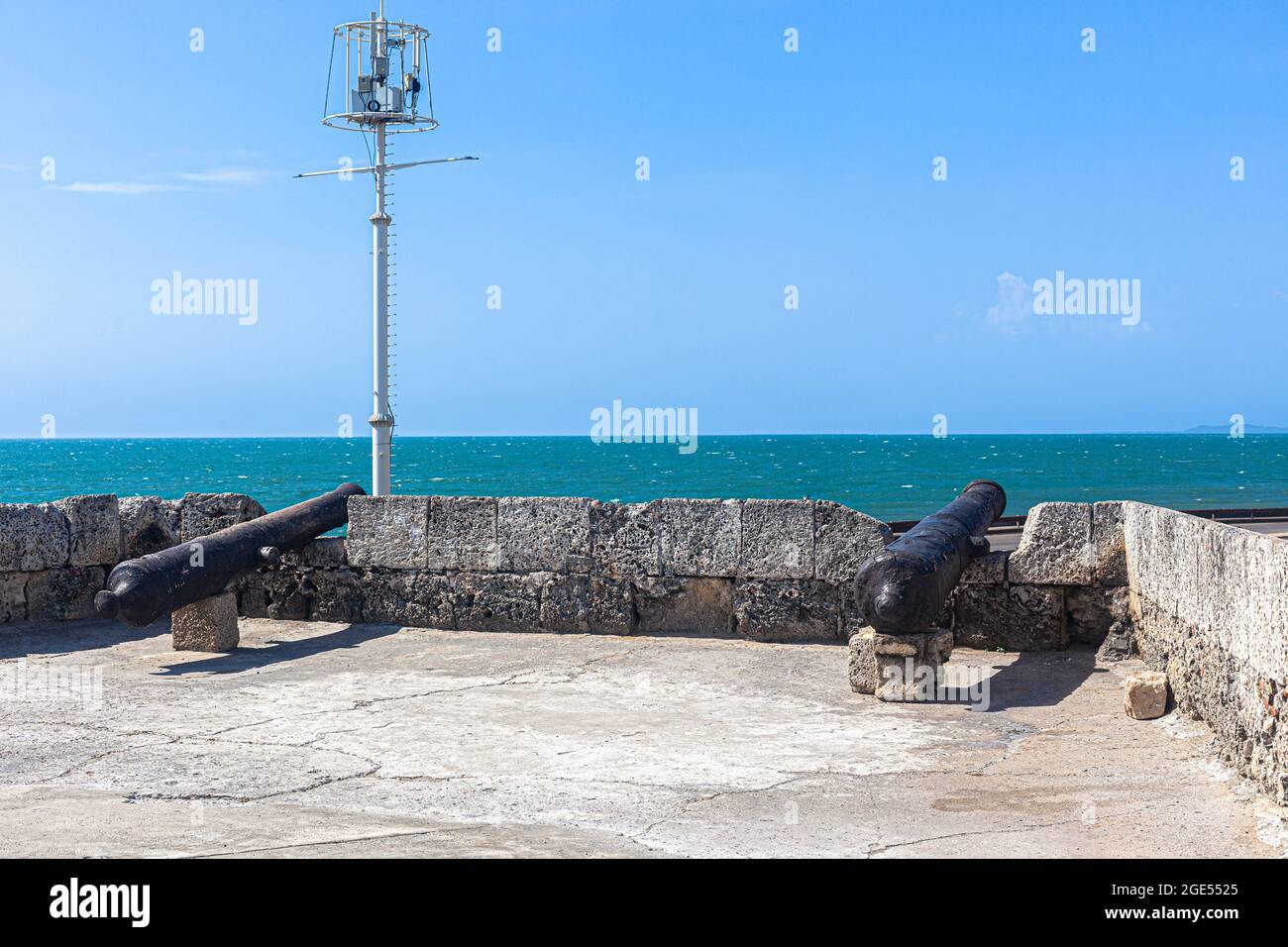 Mura fortificate, Cartagena de Indias, Colombia. Foto Stock
