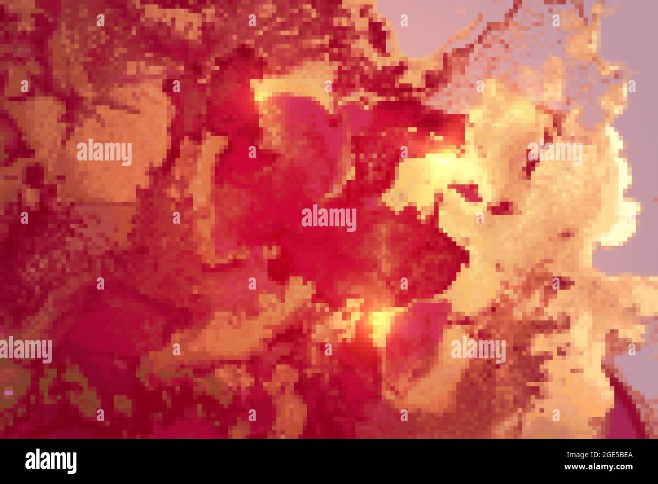 Inchiostro abstract magenta e oro fluido arte con disegno di alcool con struttura di marmo Illustrazione Vettoriale