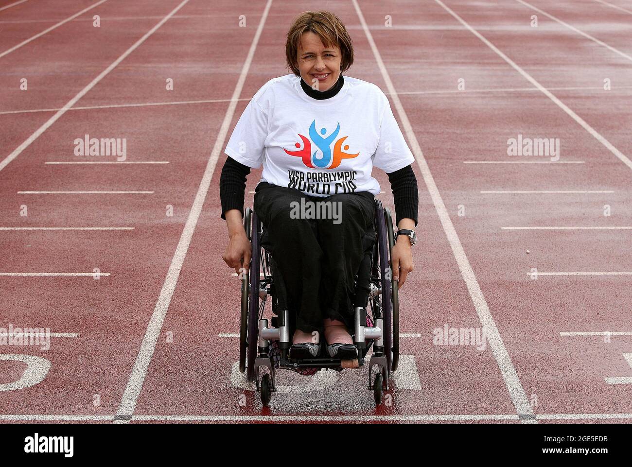 File photo datato 08-05-2007 di Dame Tanni Grey-Thompson durante una conferenza stampa per la Coppa del mondo VISA Paralimpic a Sportcity, Manchester. Data di emissione: Martedì 17 agosto 2021. Foto Stock