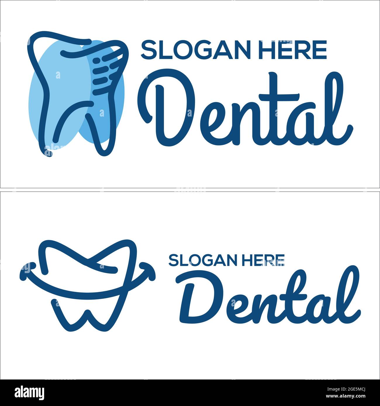 Dente faccia sorriso simbolo icona logo design moderno Illustrazione Vettoriale
