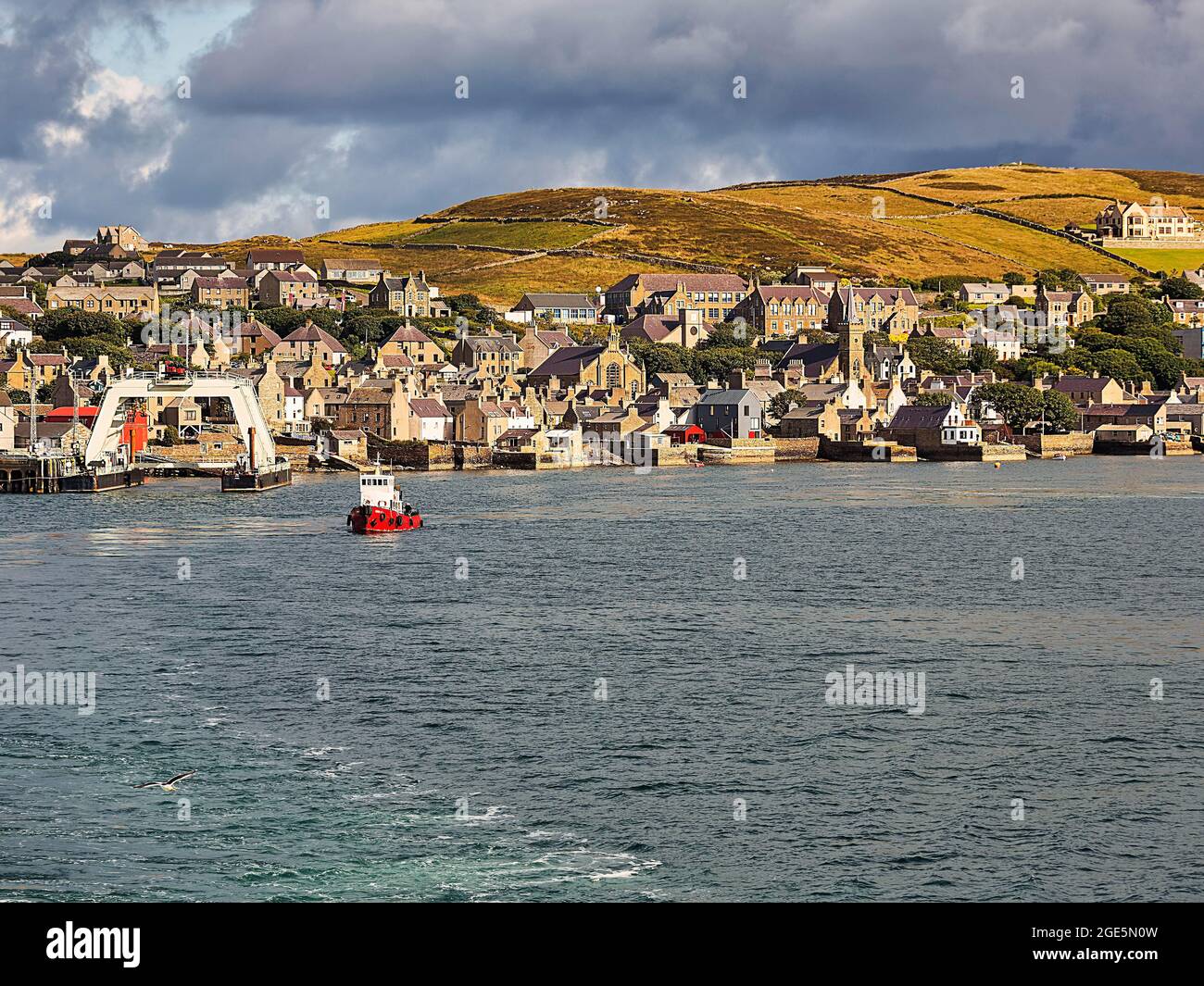 Local View Harbour Town Stromness, Mainland, Orkney Islands, Scotland, Regno Unito Foto Stock