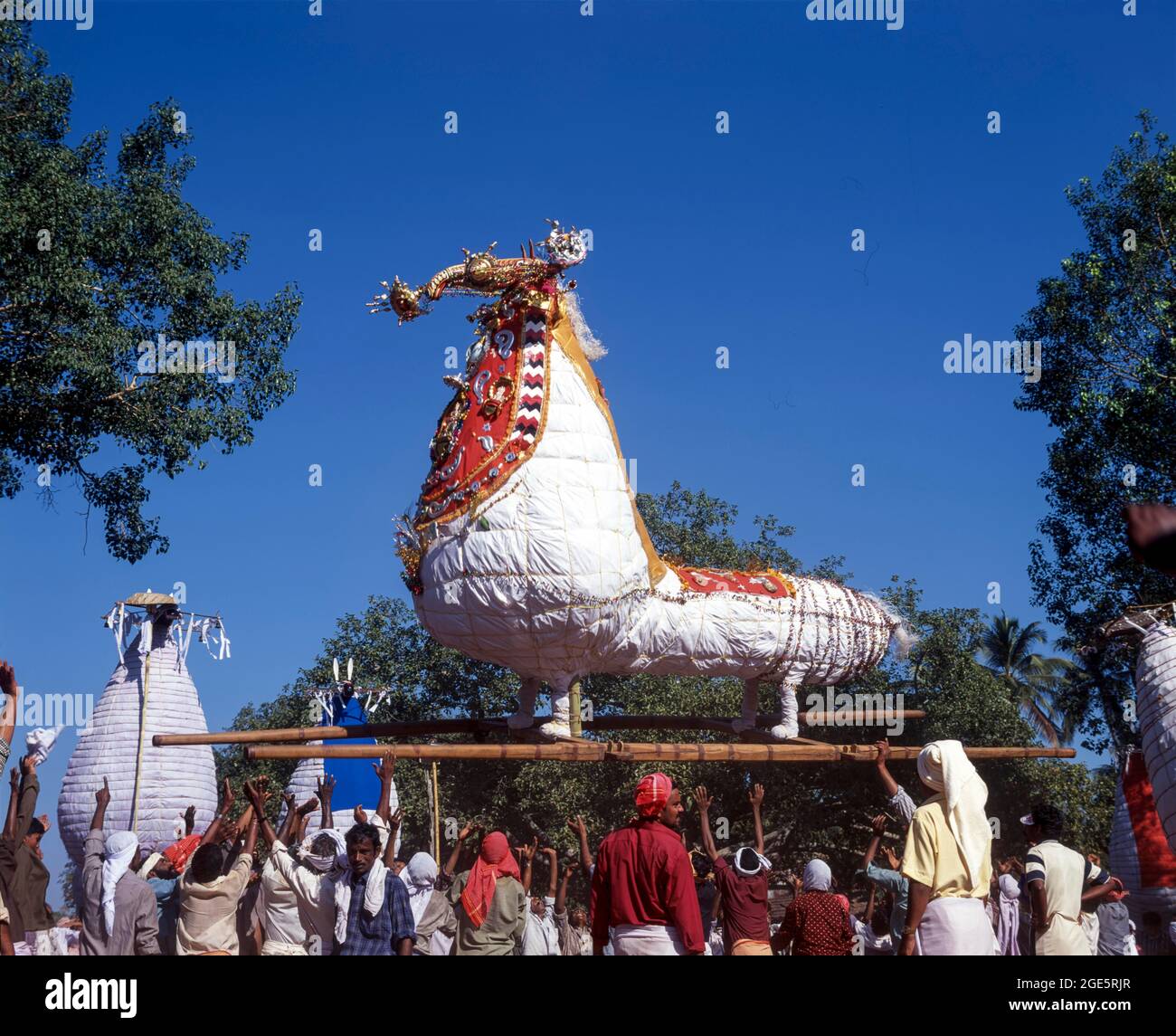 Chinakathoor Pooram Festival vicino Palakkad; Palghat, Kerala, India Foto Stock