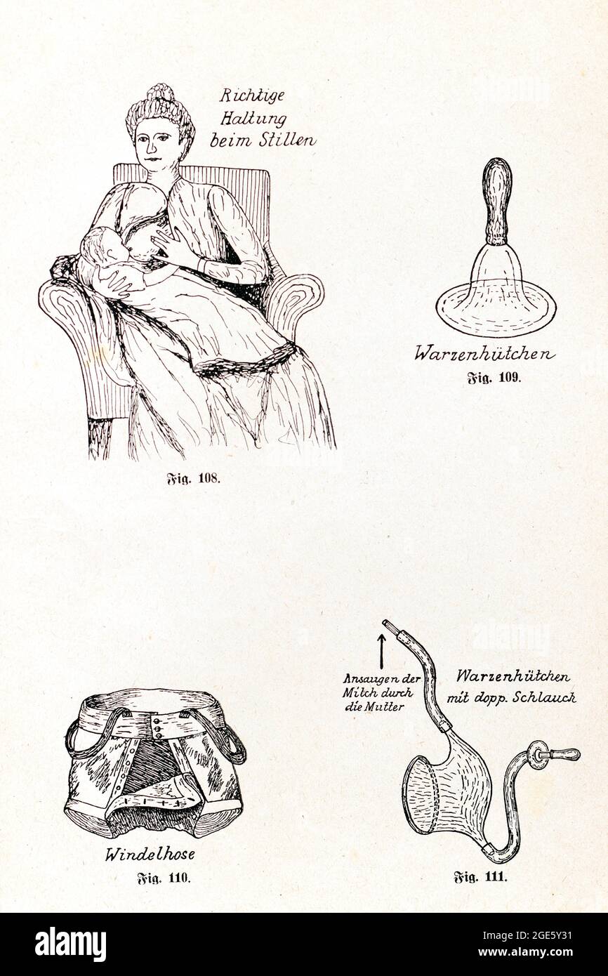 Infant care II, Praktischer Hausschatz der Heilkunde, II volume, 1930, Heinrich Killinger, Nordhausen Foto Stock