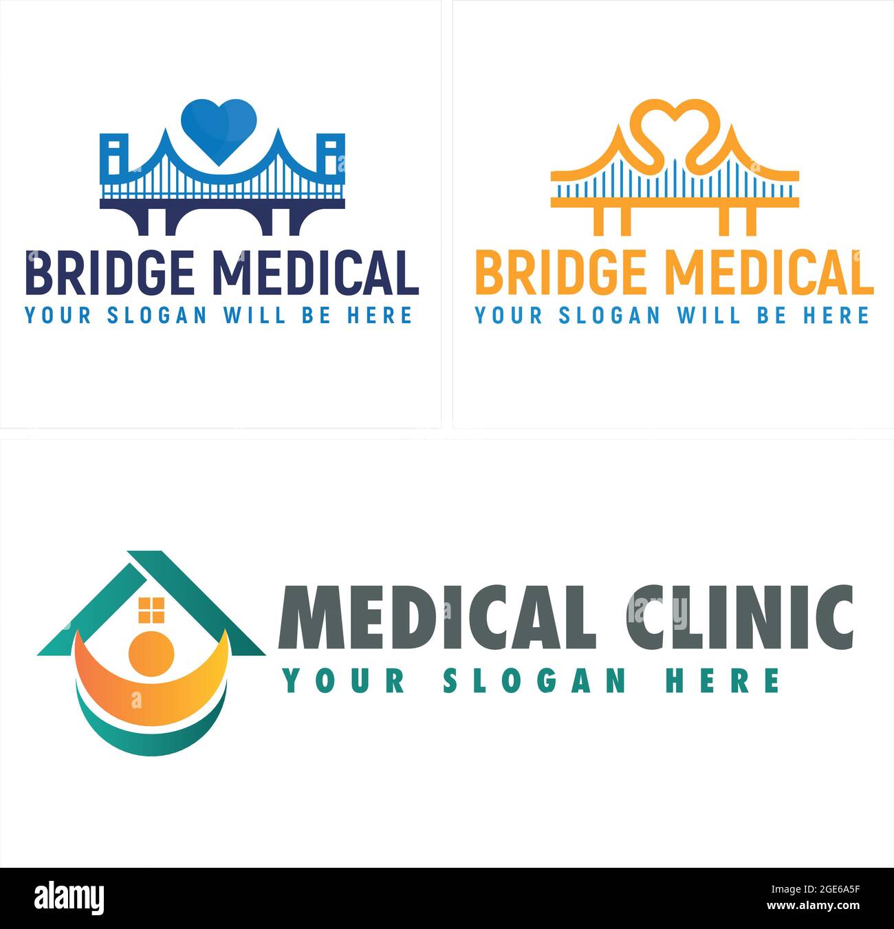 Line art vettore ponte heartbeat e la combinazione di persone logo Illustrazione Vettoriale