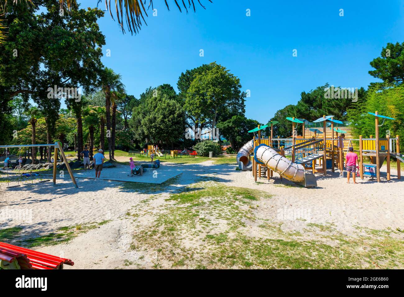 Arcachon (Francia sud-occidentale): Parco giochi per bambini nel Parc Mauresque, parco moresco Foto Stock