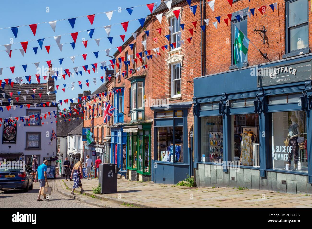 Ashbourne centro città, Derbyshire Dales appena a sud del Peak District National Park Foto Stock