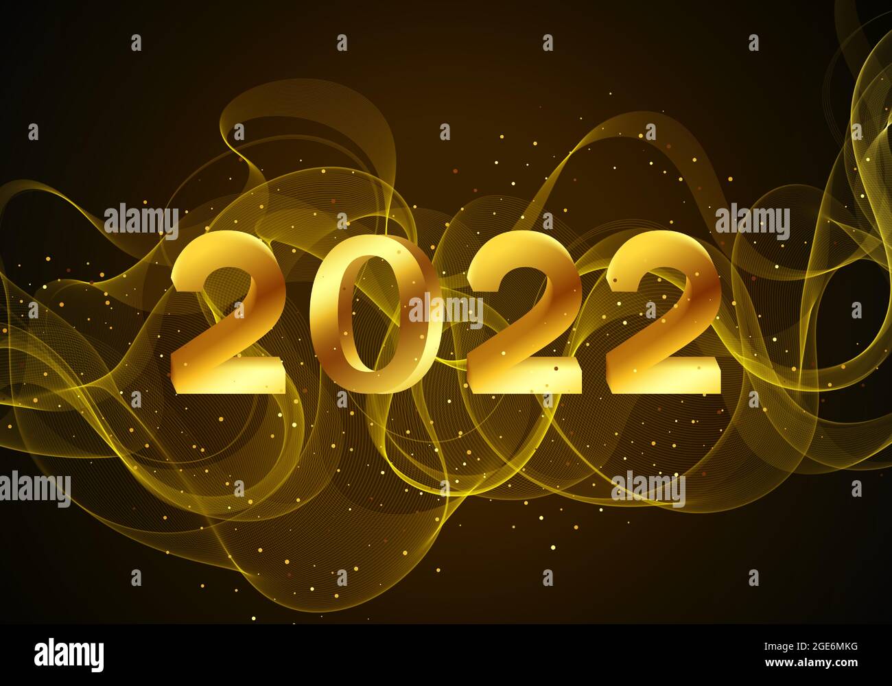 Sequine scintillanti per voucher, inviti, articoli promozionali e siti web.elemento di design ondulato trasparente oro con effetto glitter dorato.2022 nuovo Illustrazione Vettoriale