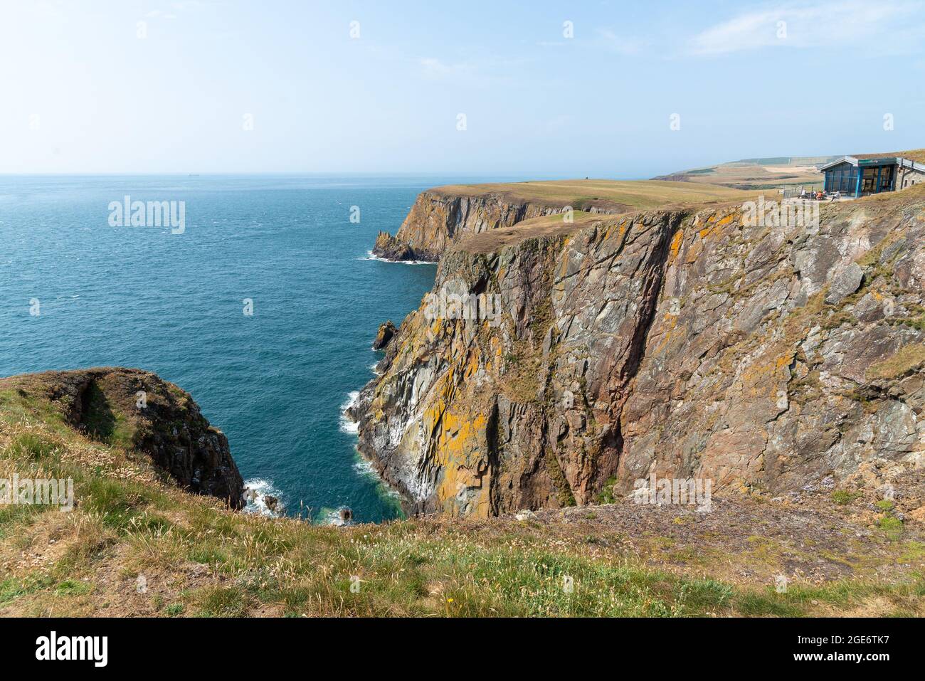 Gallie Craig, Ôcraggy rockÕ, il punto più meridionale della Scozia continentale, Regno Unito. Foto Stock