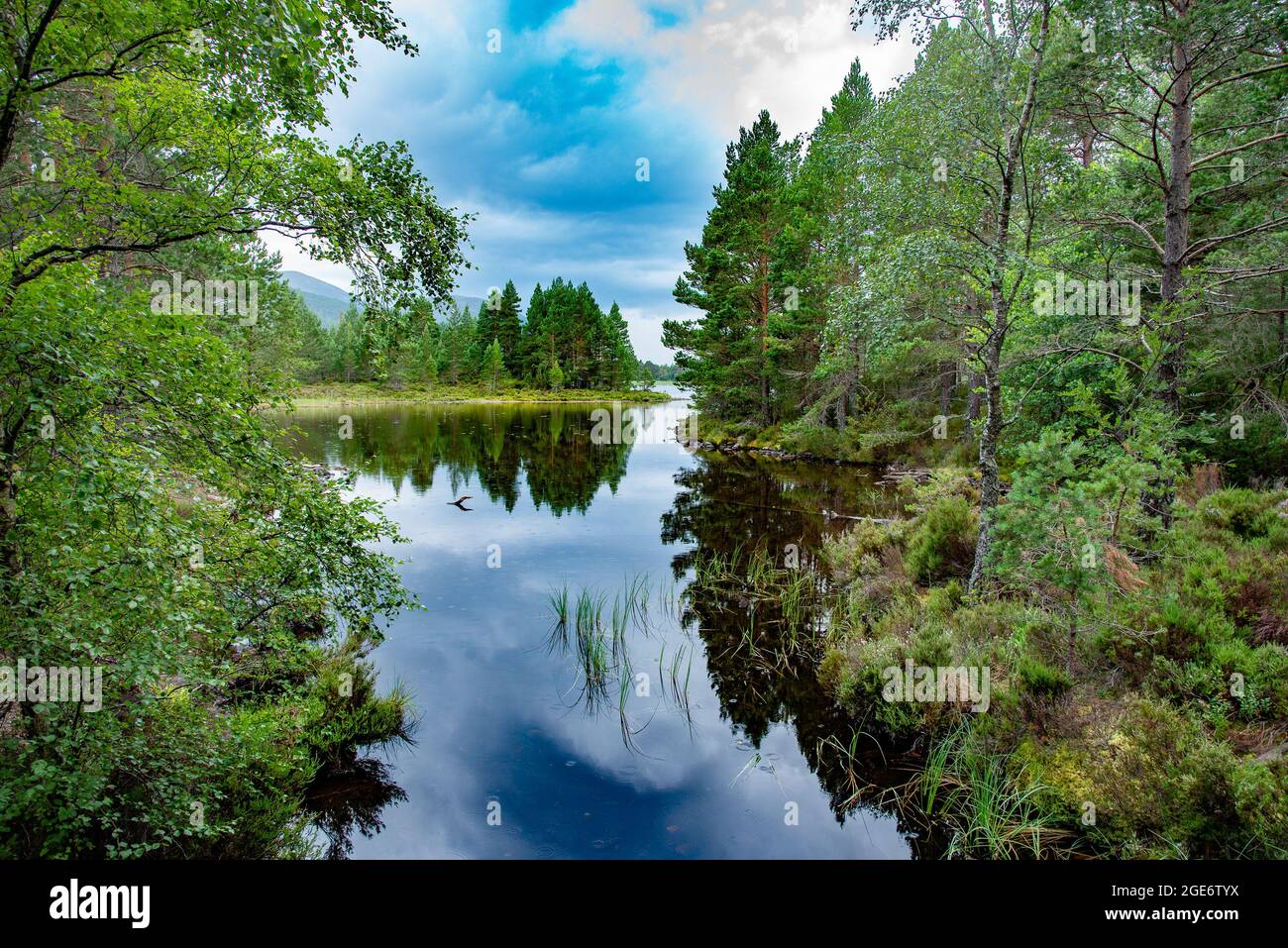 Loch Eilein, Aviemore, Cairngorms National Park, Scottish Highlands Foto Stock