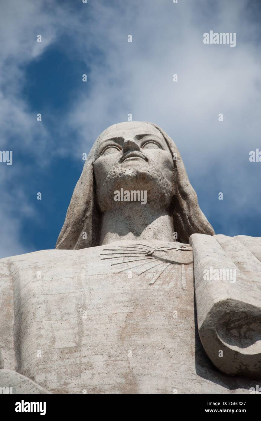 Statua, Cristo Re, Garajau, Madeira, Portogallo, Europa Foto Stock