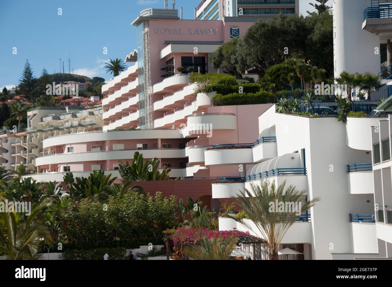 Hotel, Area Turistica, Funchal, Madeira, Portogallo, Europa Foto Stock