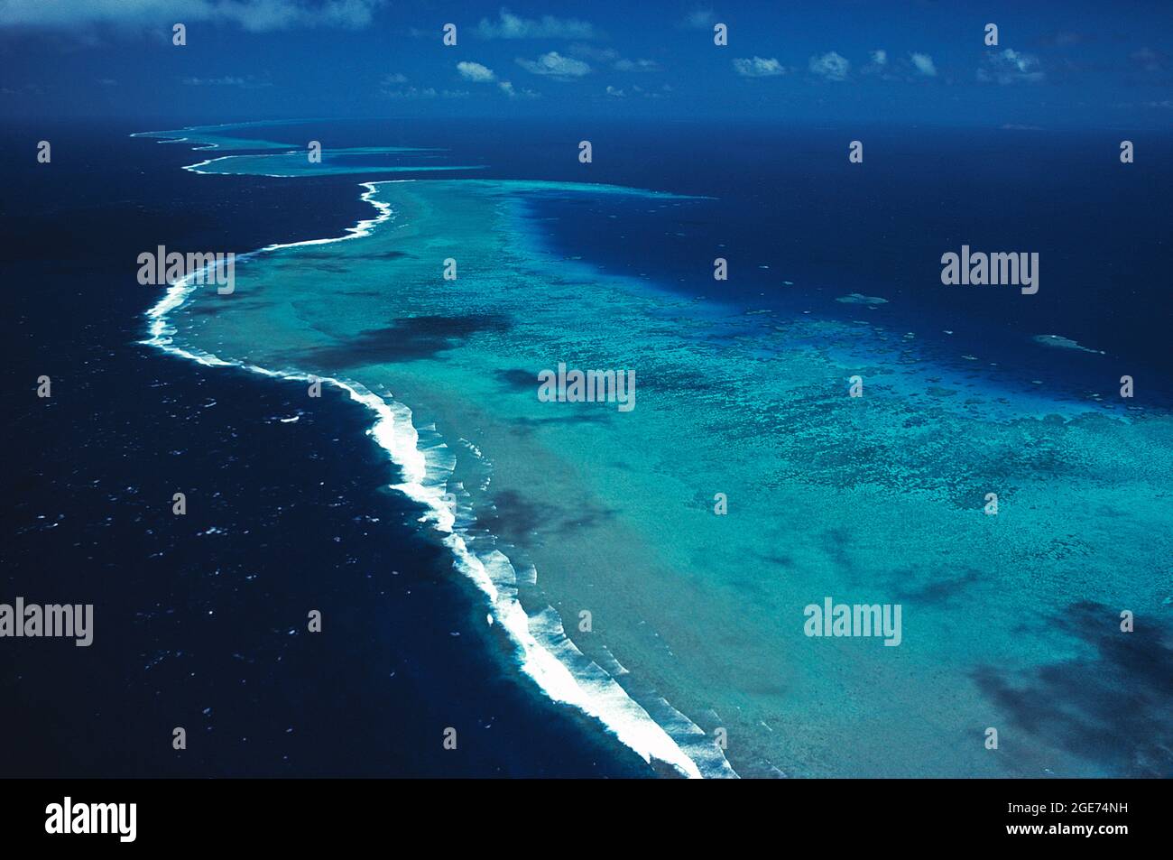 Australia. Queensland. Grande Barriera Corallina. Vista aerea. Foto Stock