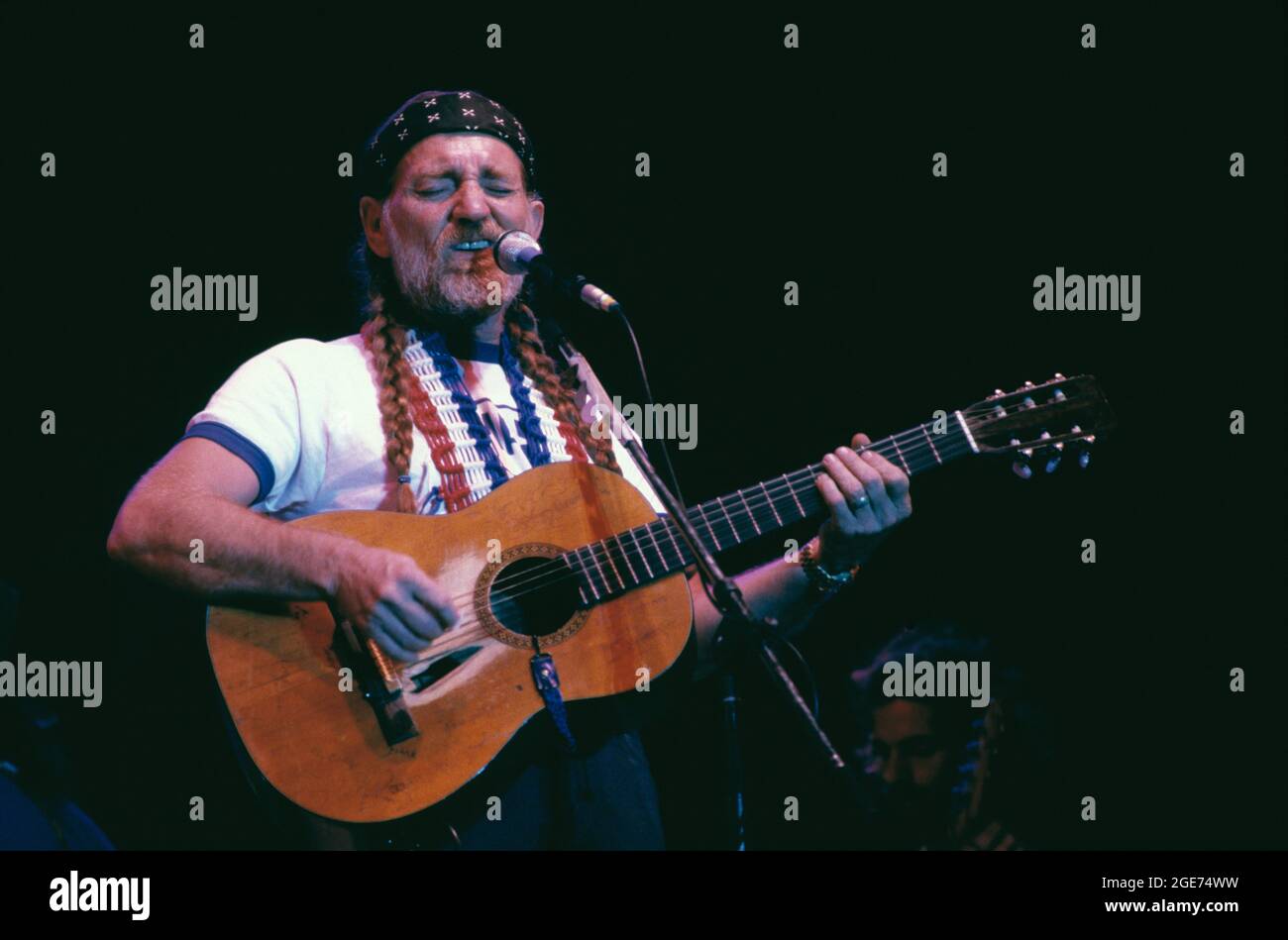 Celebrità della musica. Willie Nelson. concerto del 1984. Stati Uniti. New York. Foto Stock