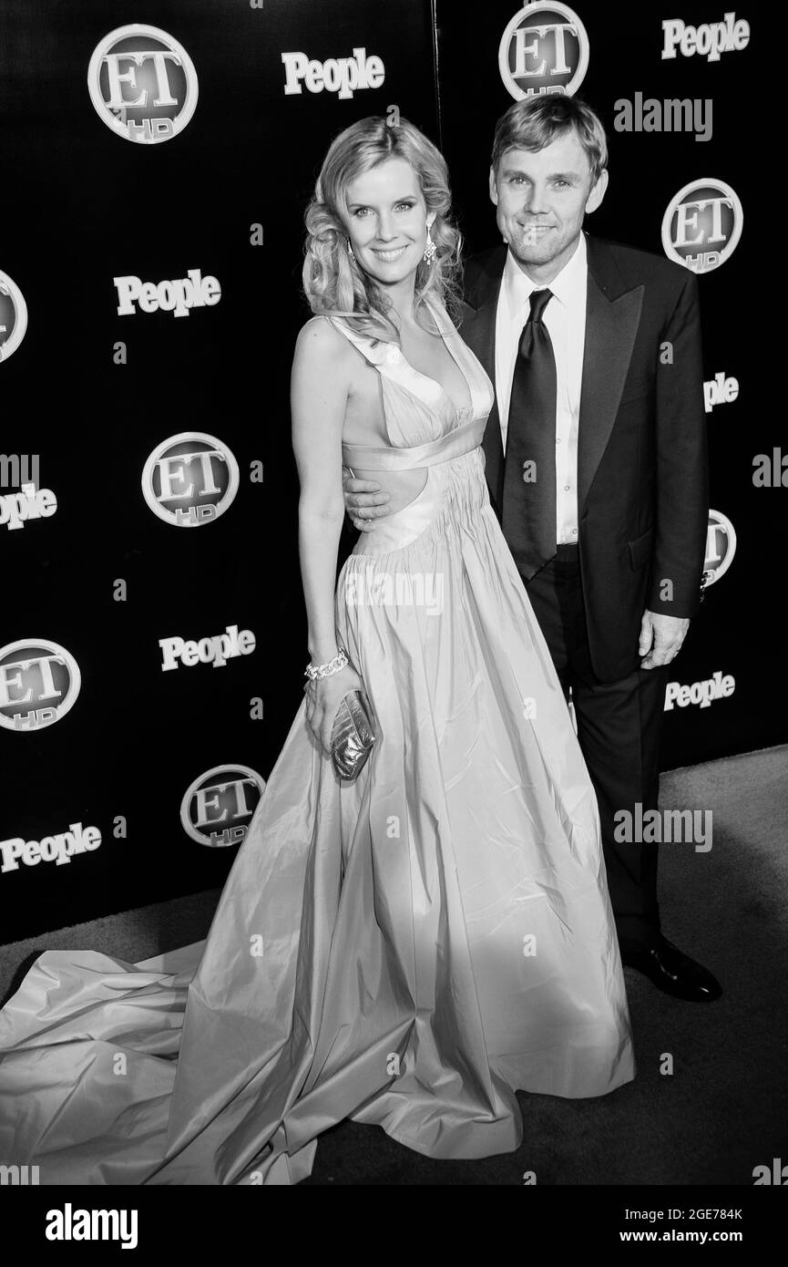 L'attore Rick Schroder e la moglie Andrea Bernard frequentano gli arrivi per l'intrattenimento Tonight e PEOPLE Emmy After Party alla Walt Disney Concert Hall il 21 settembre 2008 a Los Angeles, California. Foto Stock