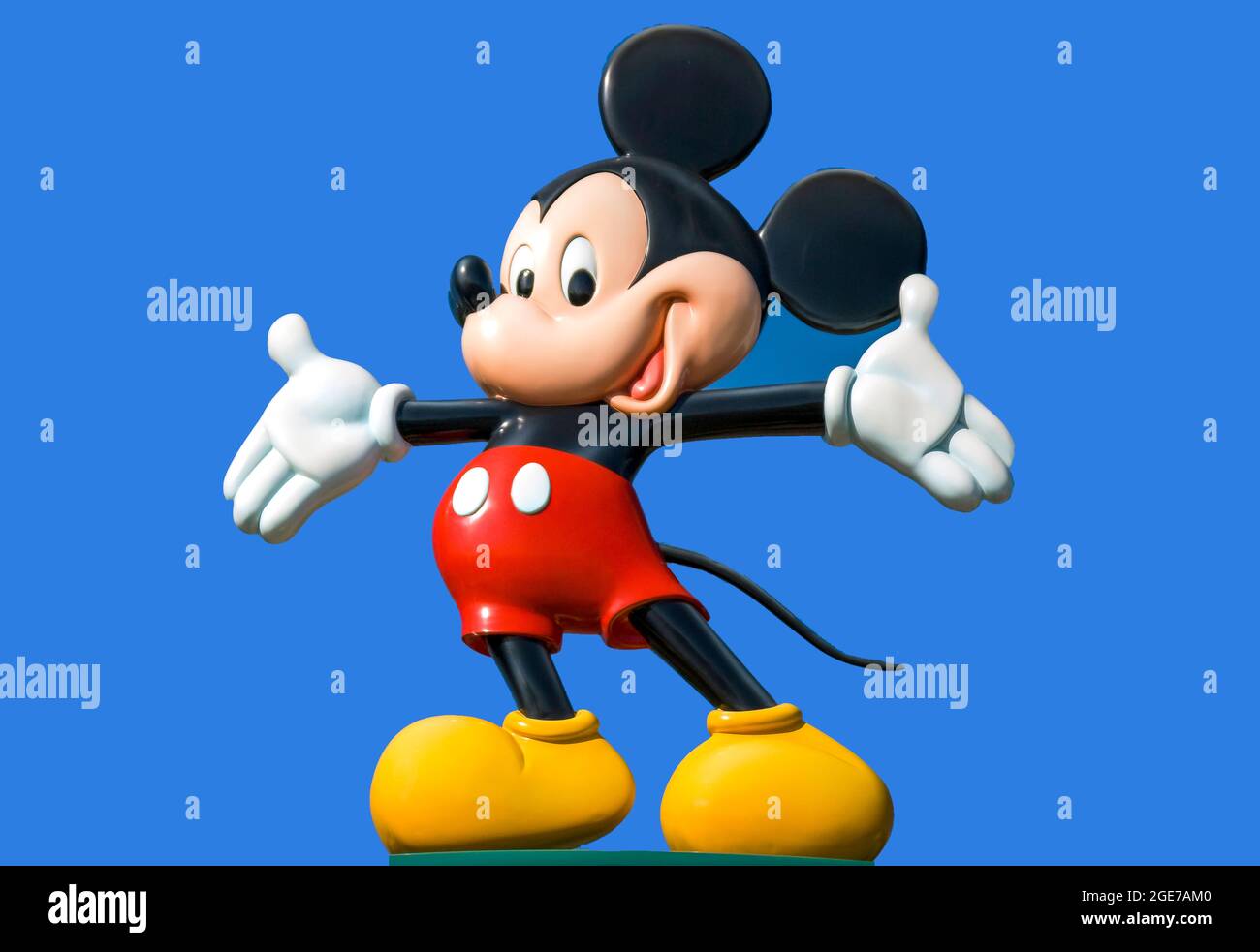 Mickey Mouse personaggio a Hong Kong Disneyland Resort ingresso, l'Isola di Lantau, Hong Kong, Repubblica Popolare di Cina Foto Stock