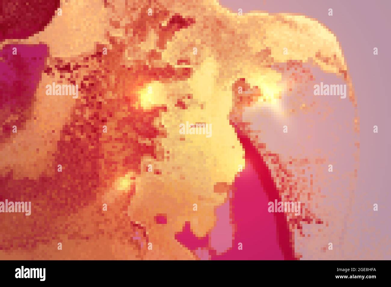 Disegno astratto di inchiostro a base di alcol per arte fluida di oro e magenta con struttura in marmo Illustrazione Vettoriale