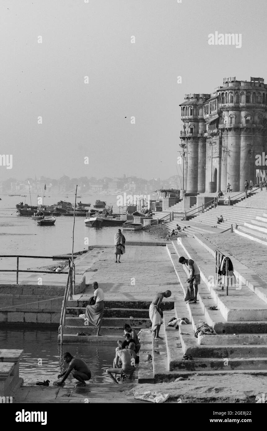Città Santa di Varanasi India Foto Stock