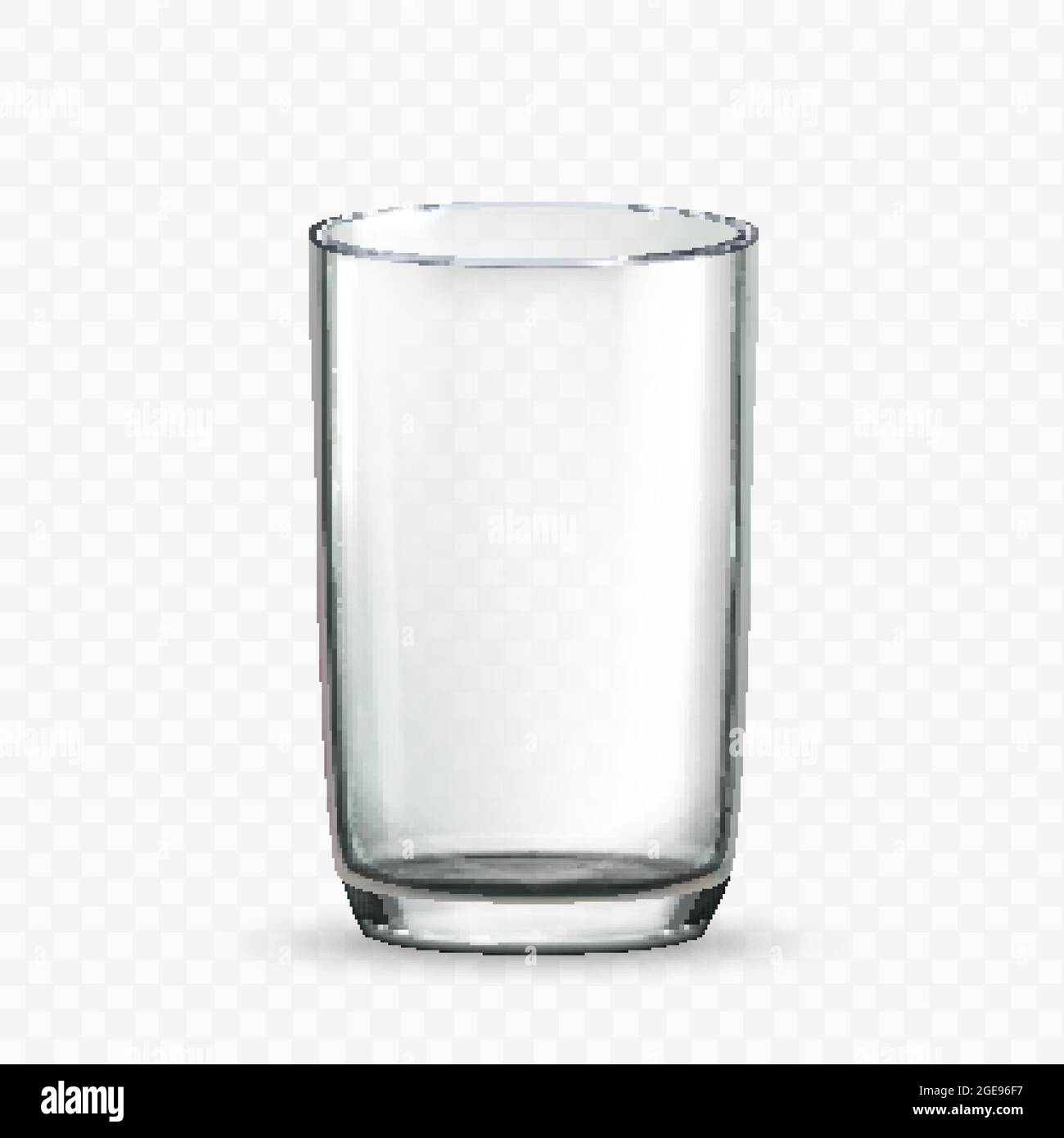 Bicchiere di vetro per bere latte o acqua bevanda Vector Immagine e  Vettoriale - Alamy