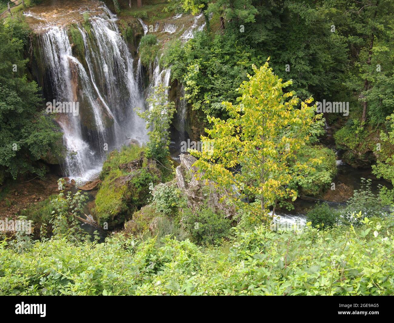 Cascata di Hrvoje (Rastoke, Slunj, Contea di Karlovac, Croazia) Foto Stock