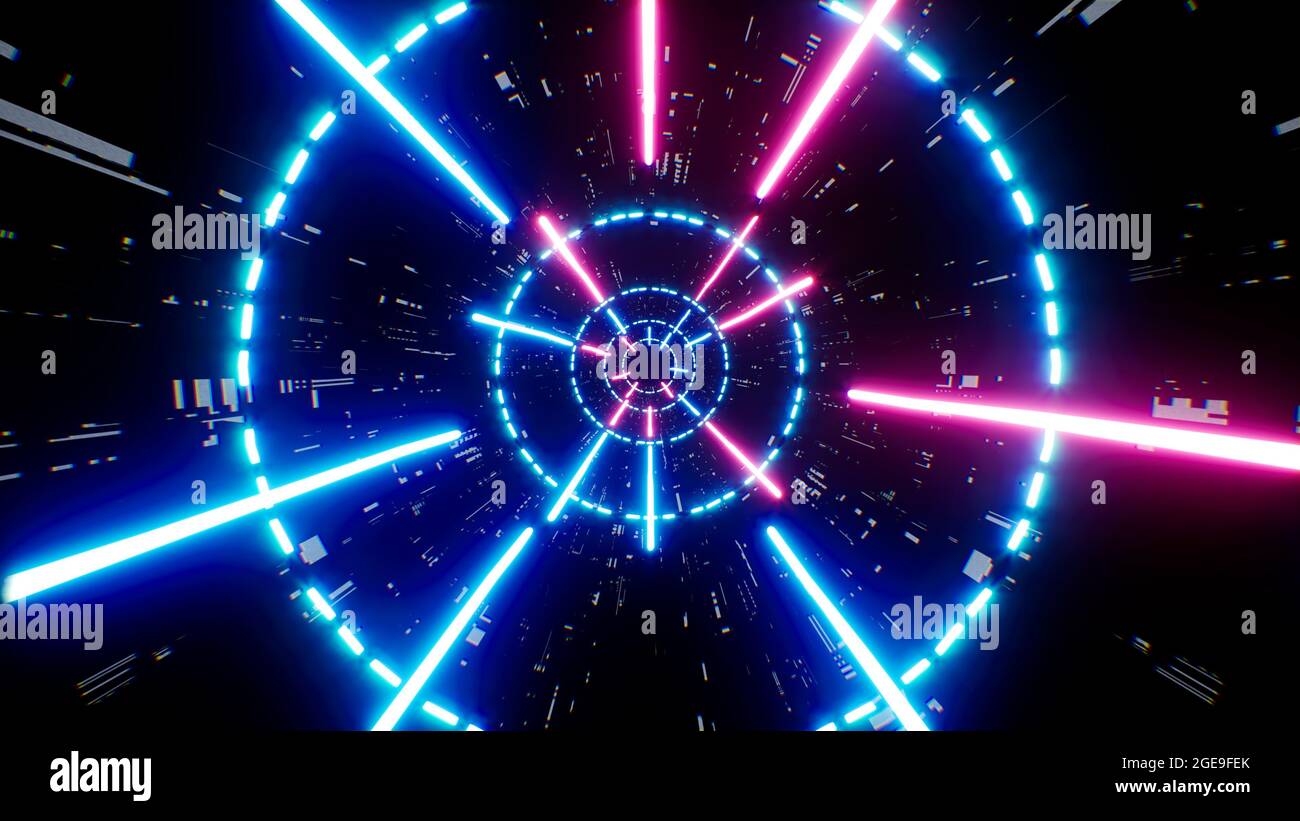 Sci Fi Space Police Light laser Beam Portal effect Foto Stock