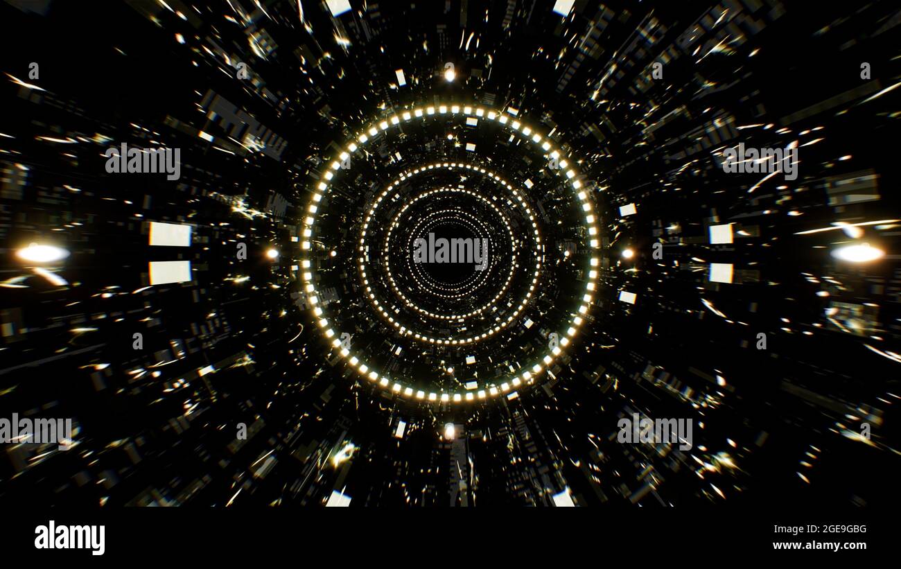 Tunnel di tessitura meccanica dell'energia elettrica Foto Stock