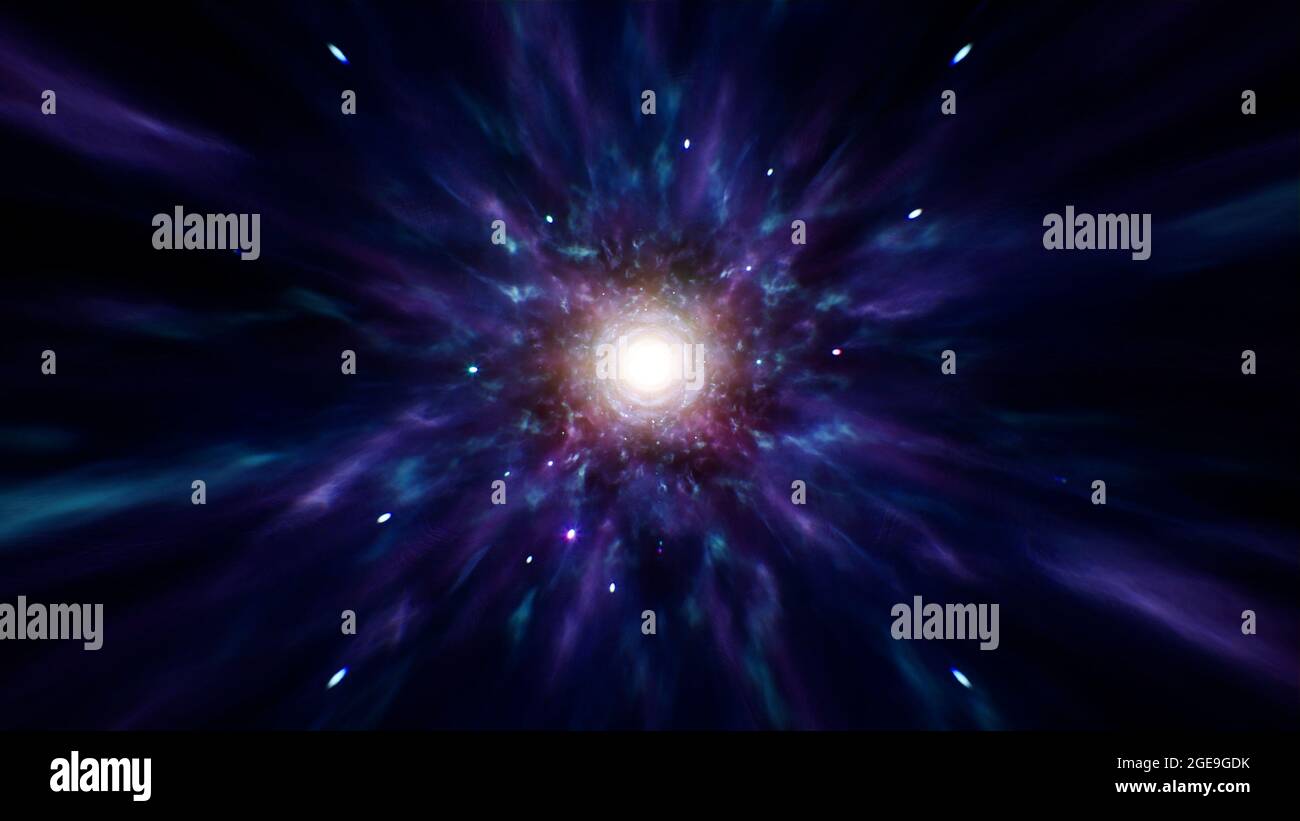 Bursting Nebula Energy Space background Foto Stock