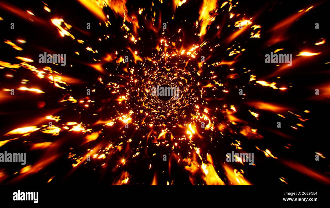 Burst out effetto fuoco sfondo Foto Stock