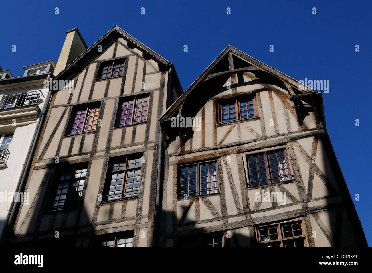 FRANCIA, PARIGI (75) 4 ° ARRONDISSEMENT, SAINT PAUL E SAINT GERVAIS QUARTIERE, CASE A GRATICCIO DELLA RUE FRANCOIS MIRON Foto Stock