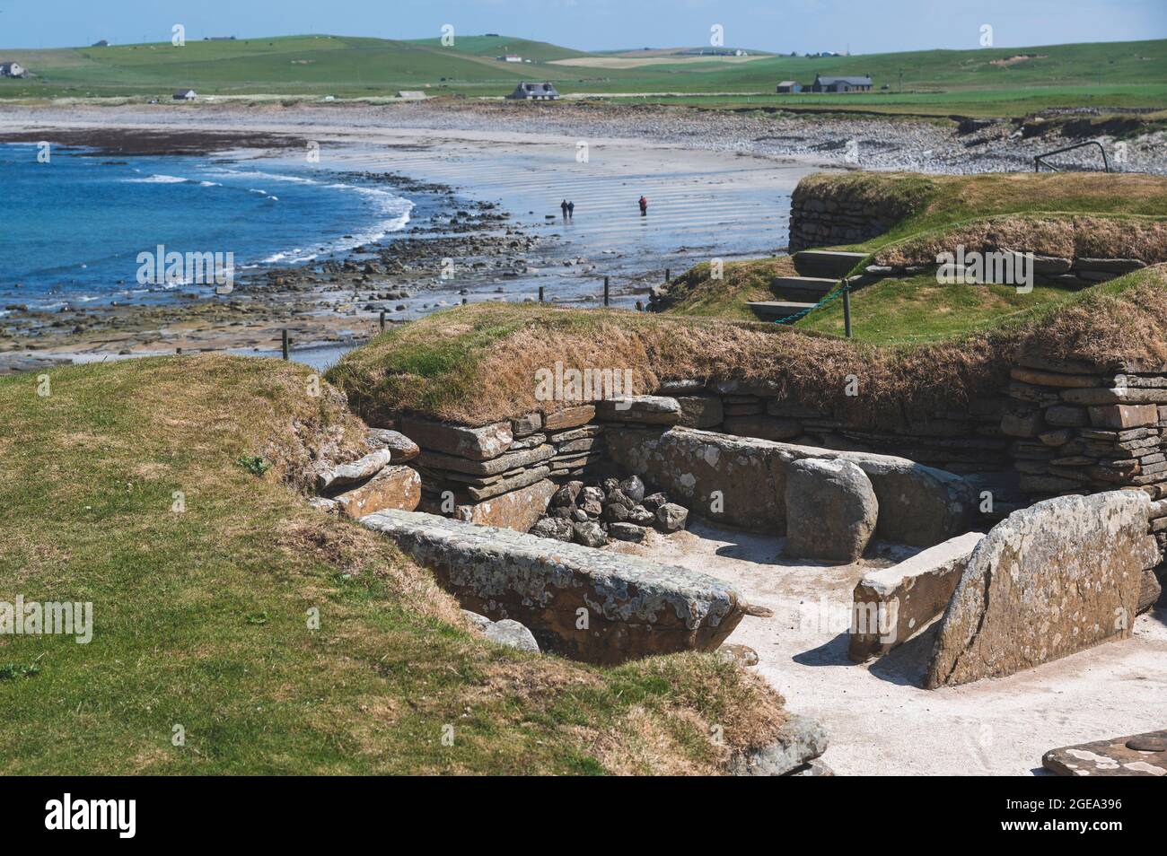 Skara Brae a Orkney. Foto Stock